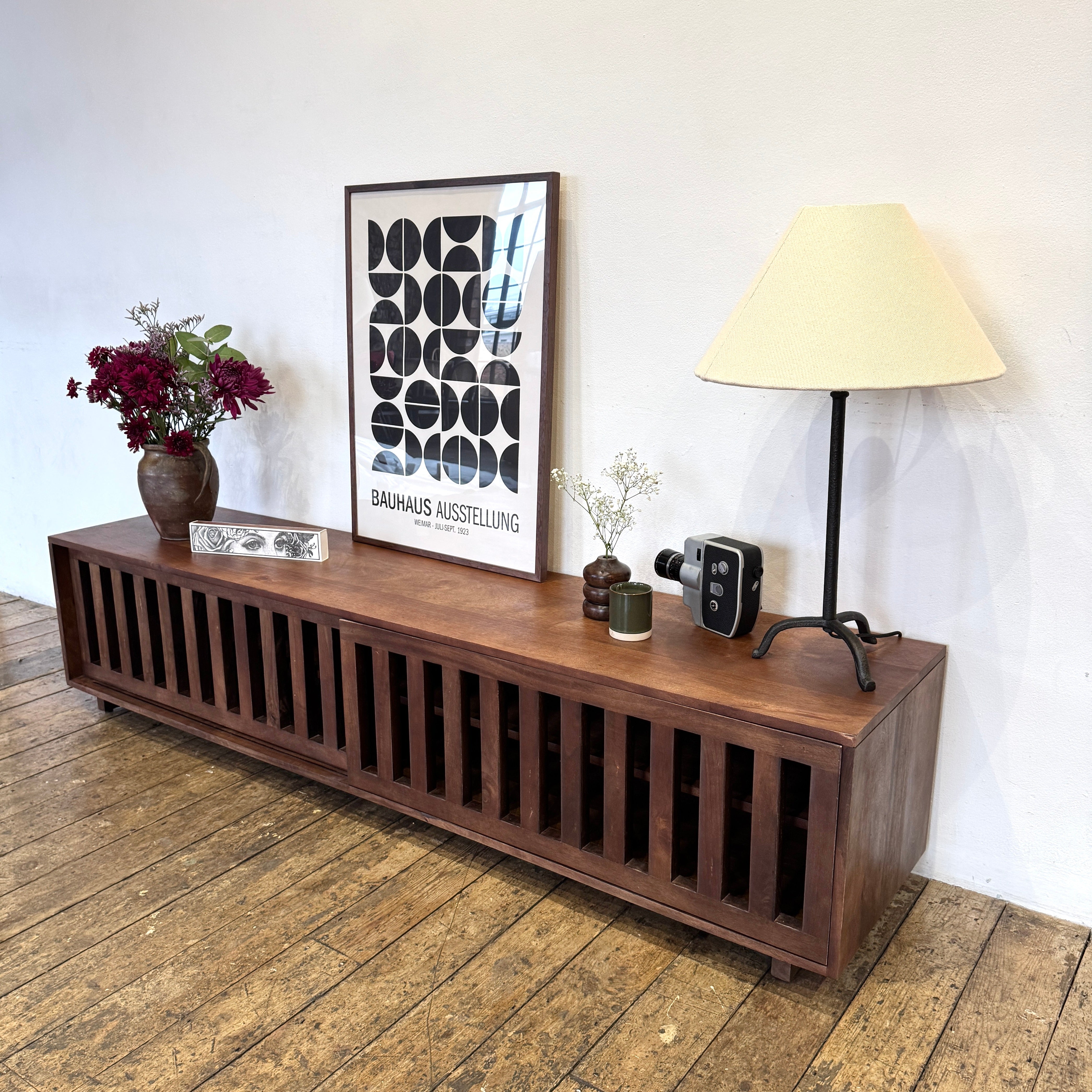 Caleb Solid Mango Wood TV Stand in Dark Brown (4 Sizes)