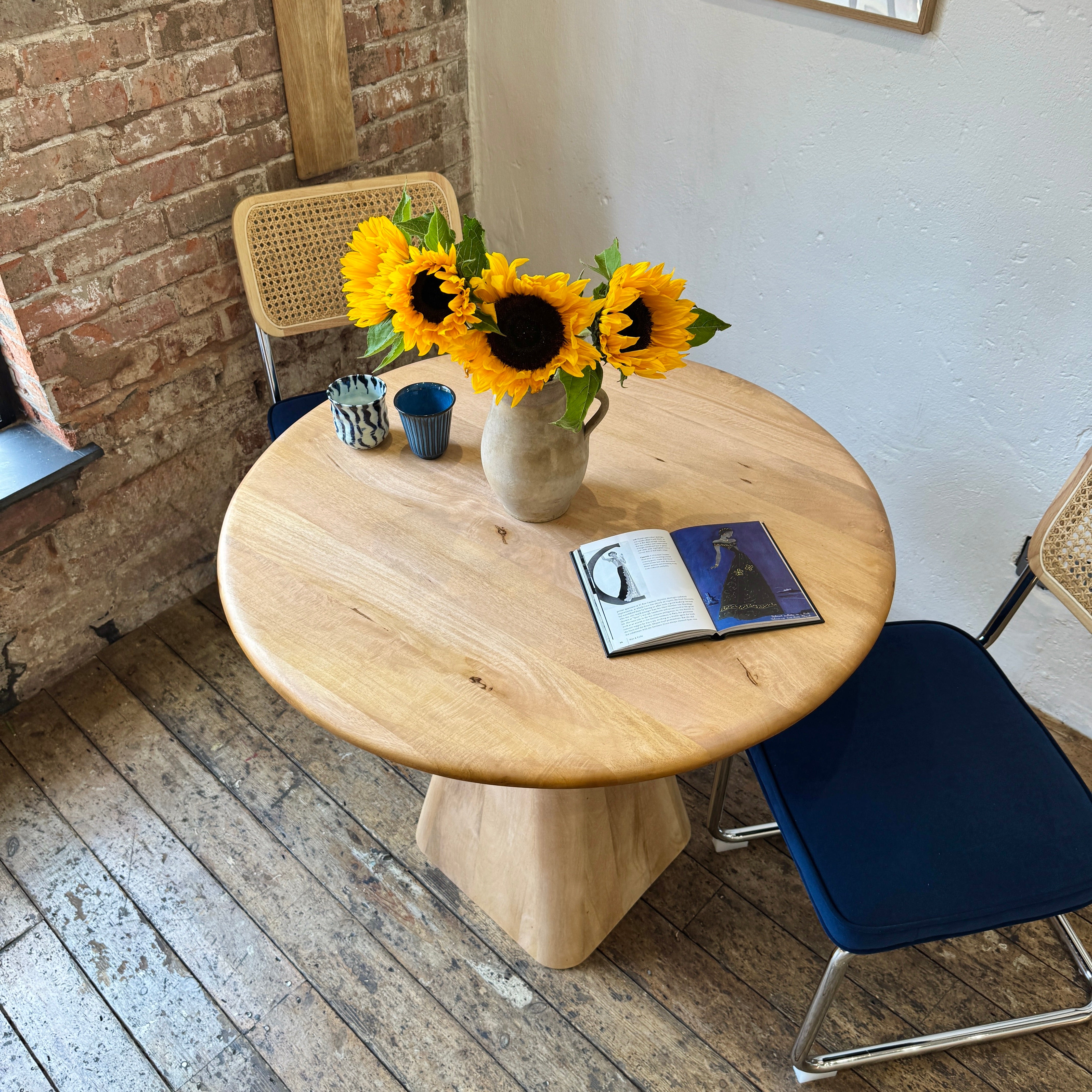 Sienna Round Solid Mango Wood Dining Table (2 Sizes)