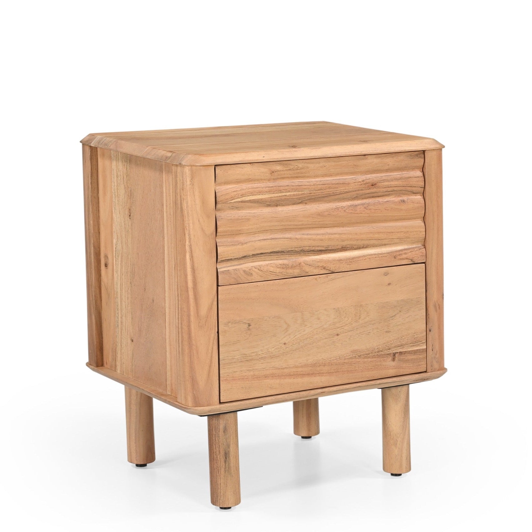 Kiso Solid Acacia Wood Bedside Table