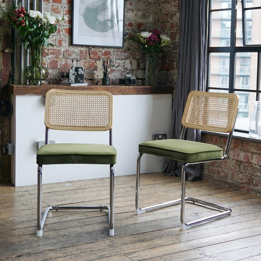 Brooklyn Rattan Chair Olive Green (2pk)