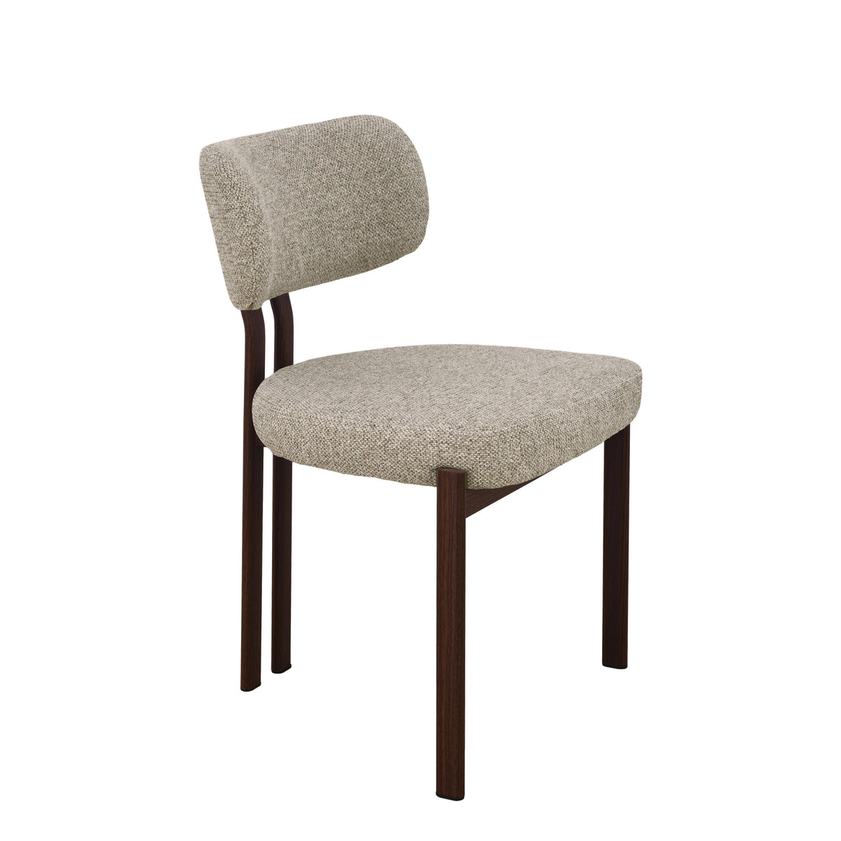 Dori Dining Chair in Truffle with a Walnut Frame (2pk)