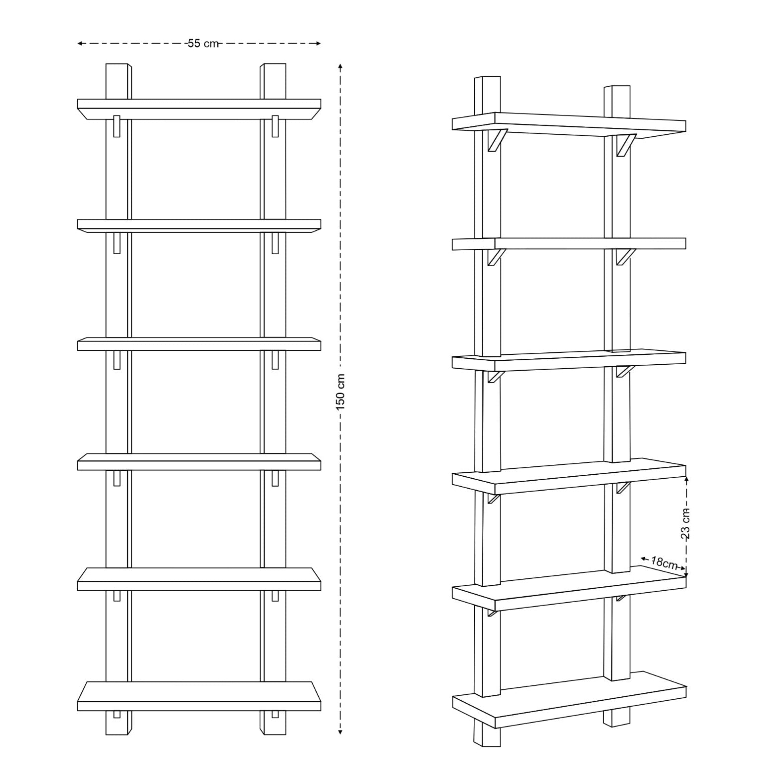 Sendai Wall Shelf 2 by 6