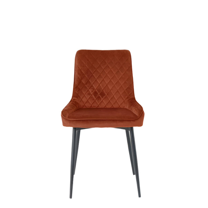 Ava Dining Chairs in Burnt Orange (2pk)