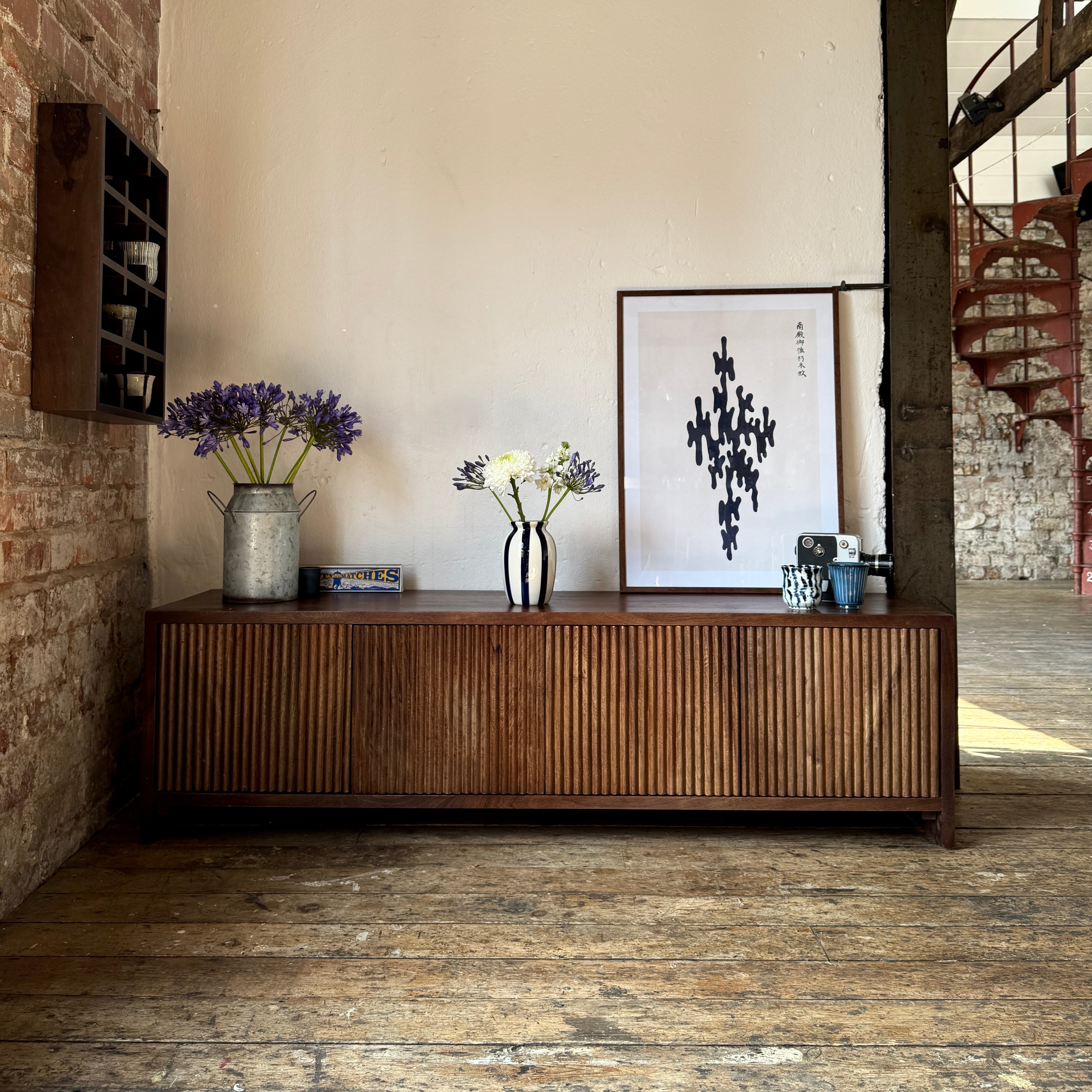 Jacob Solid Mango Wood TV Stand Dark Brown (2 Sizes)