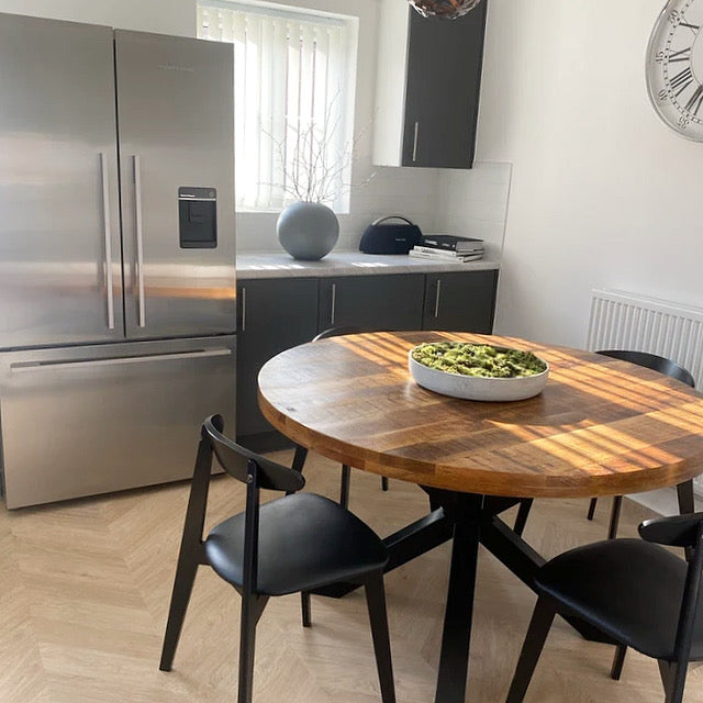 Sara Solid Mango Wood Dining Table Walnut (4 Sizes)