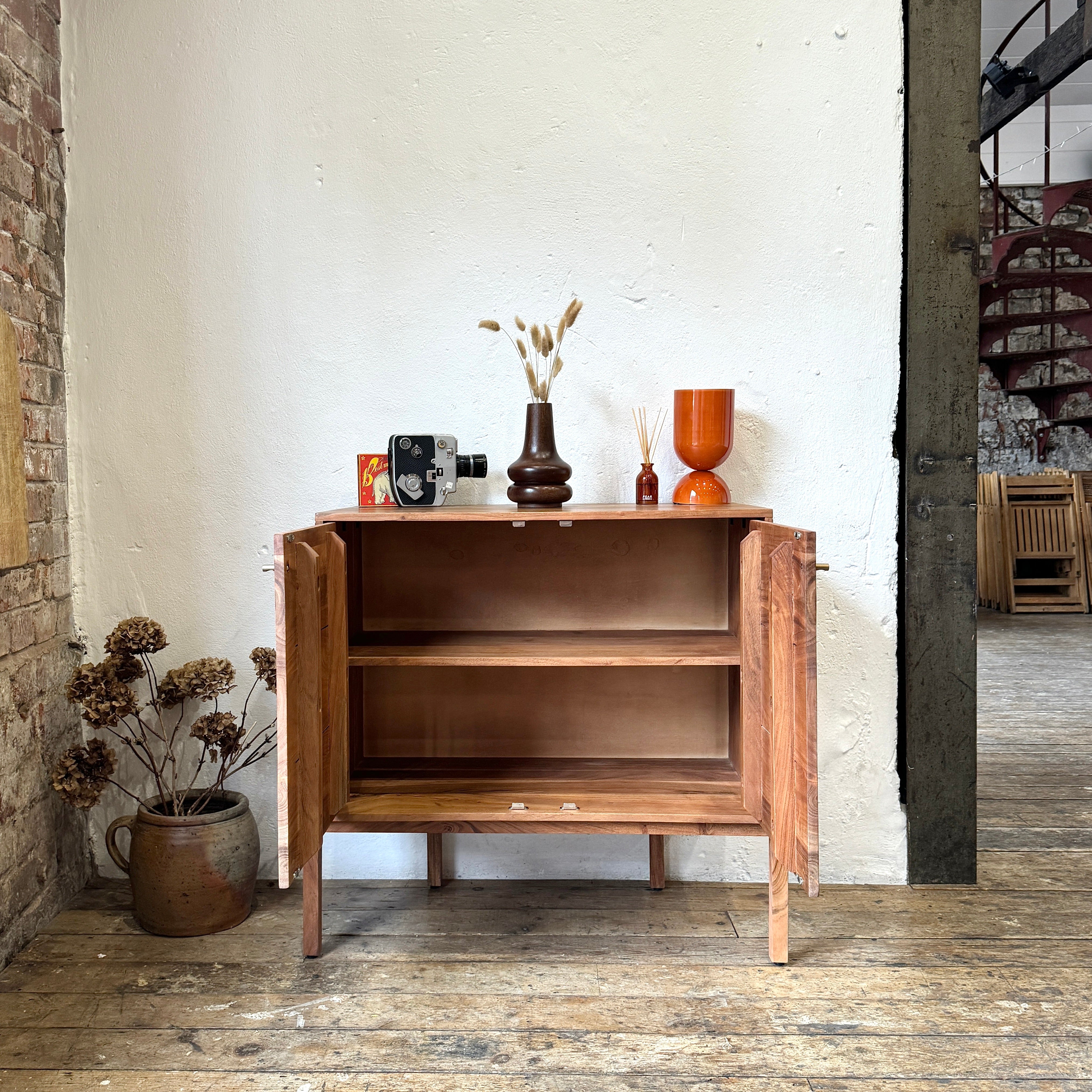 Lucca Solid Acacia Wood 2 Door Sideboard