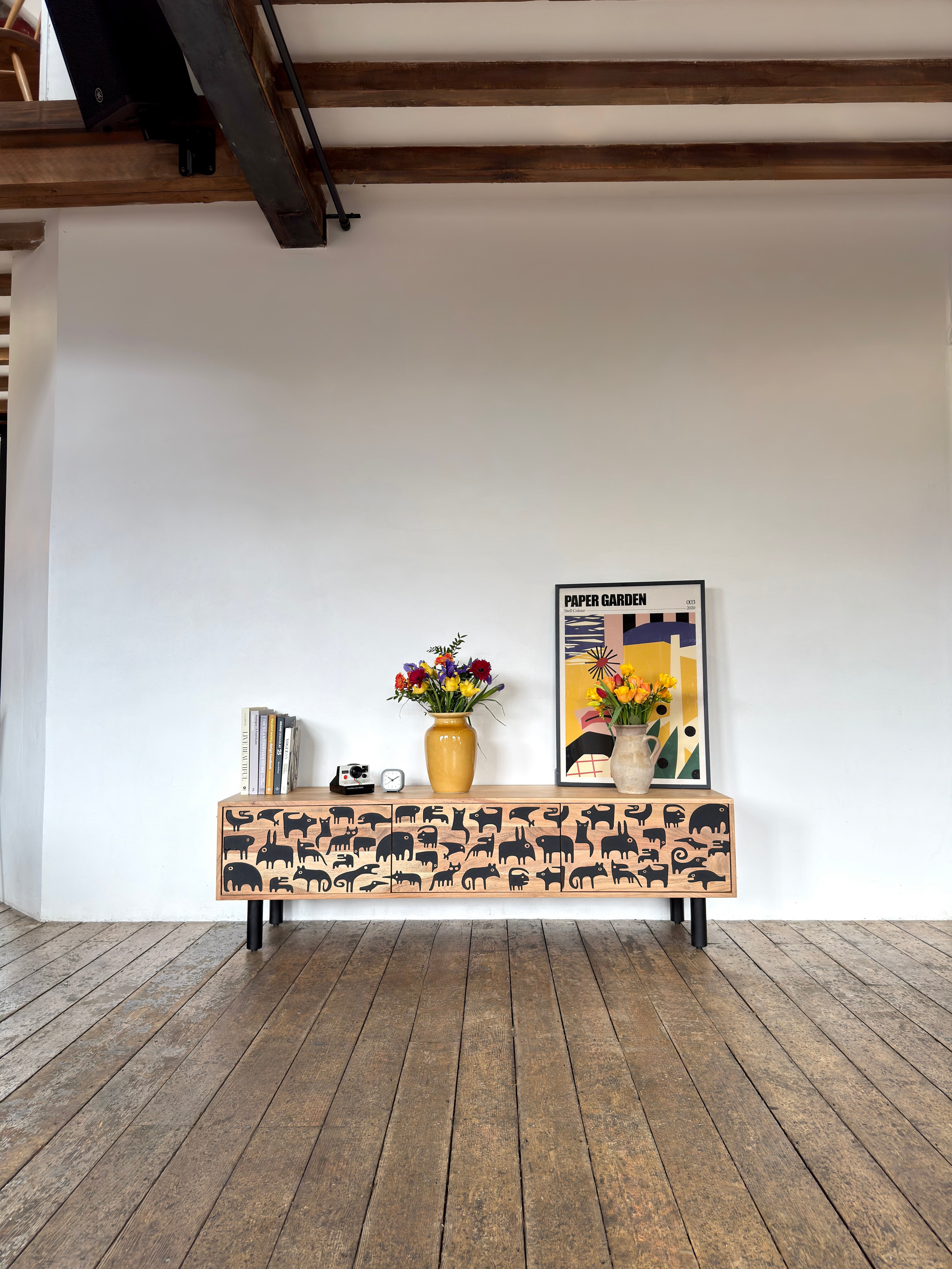 Savannah Solid Acacia Wood TV Stand (160cm)