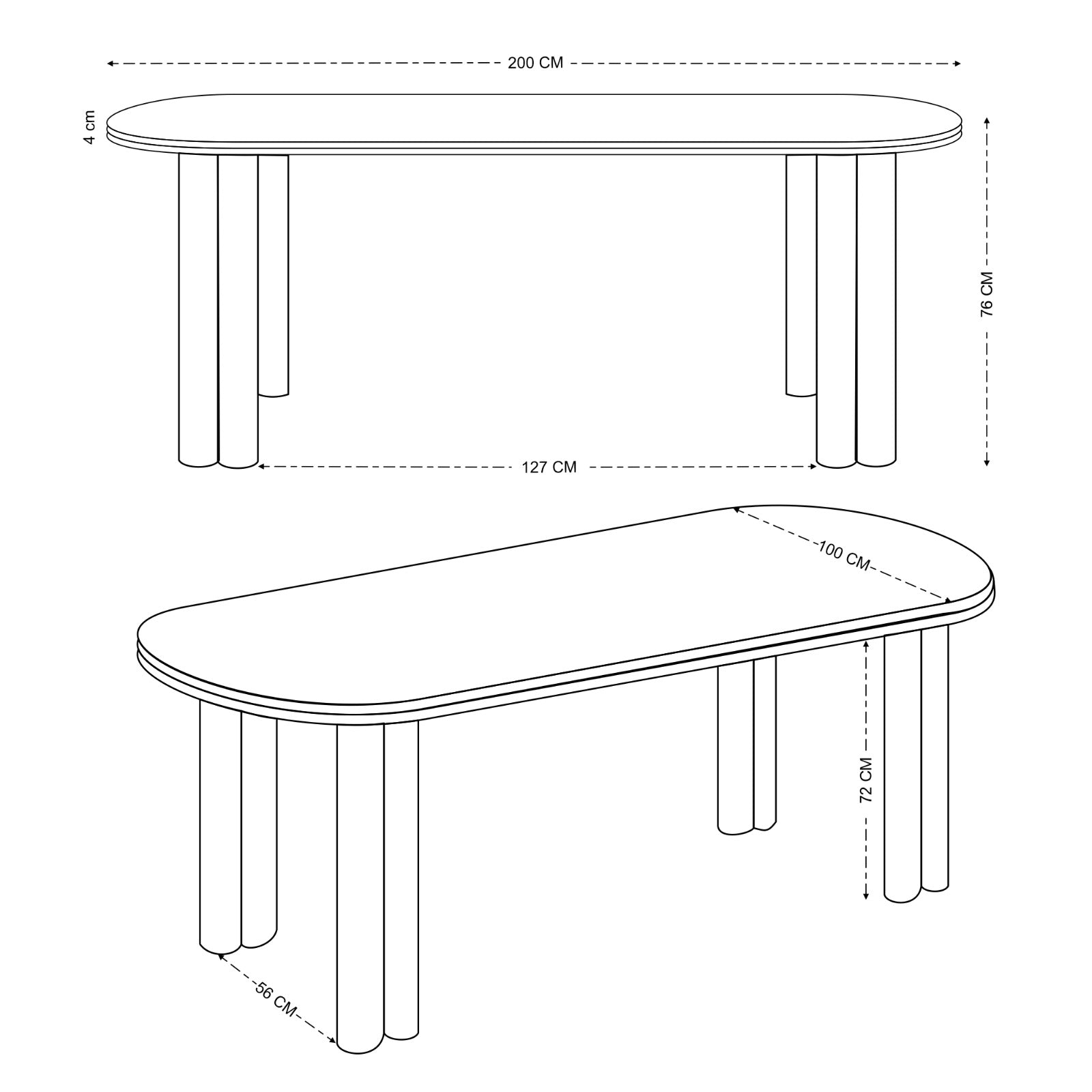 Tivra Solid Mango Wood Dining Table Brown (2 Sizes)