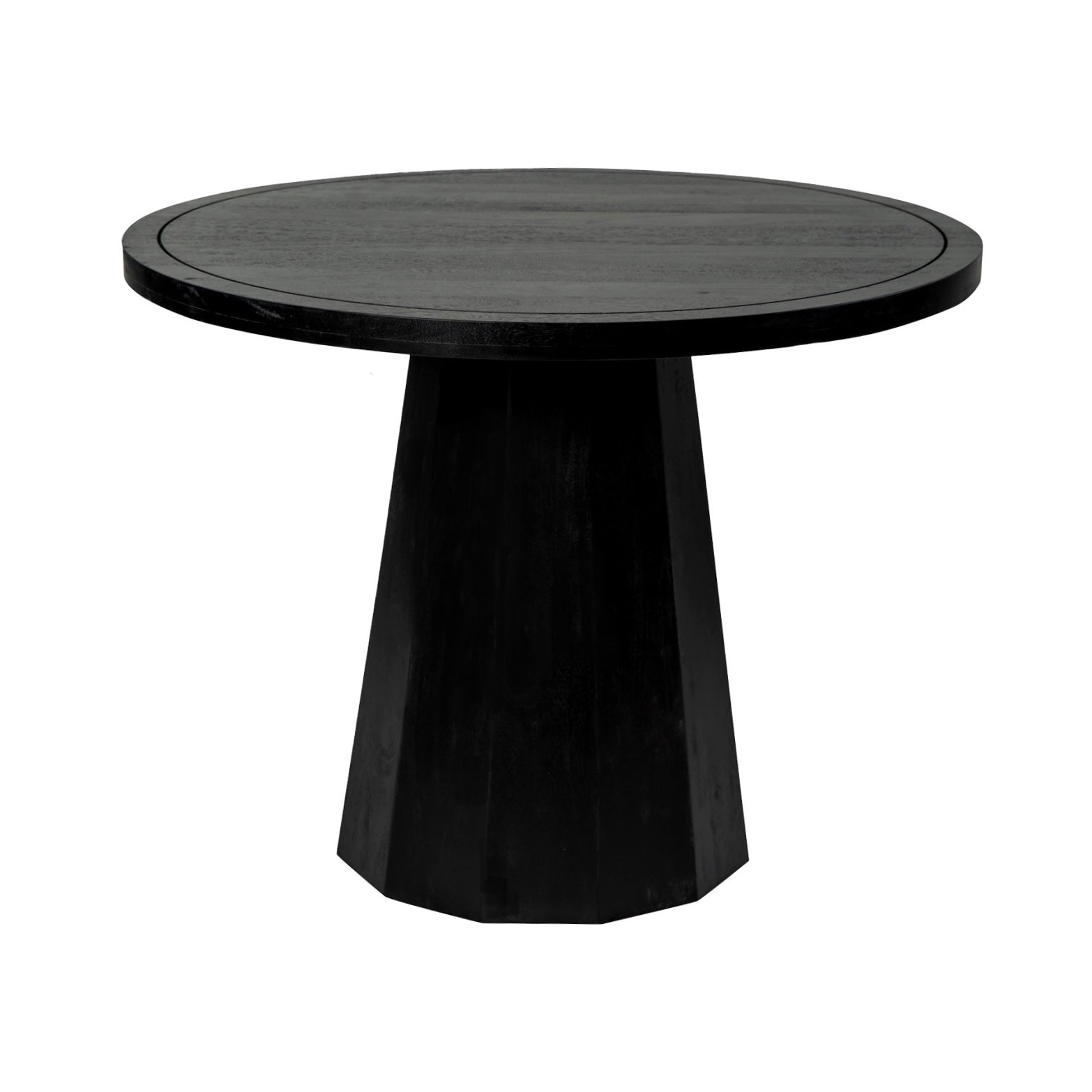 Prisma Round Solid Mindi Wood Dining Table Black (3 Sizes)