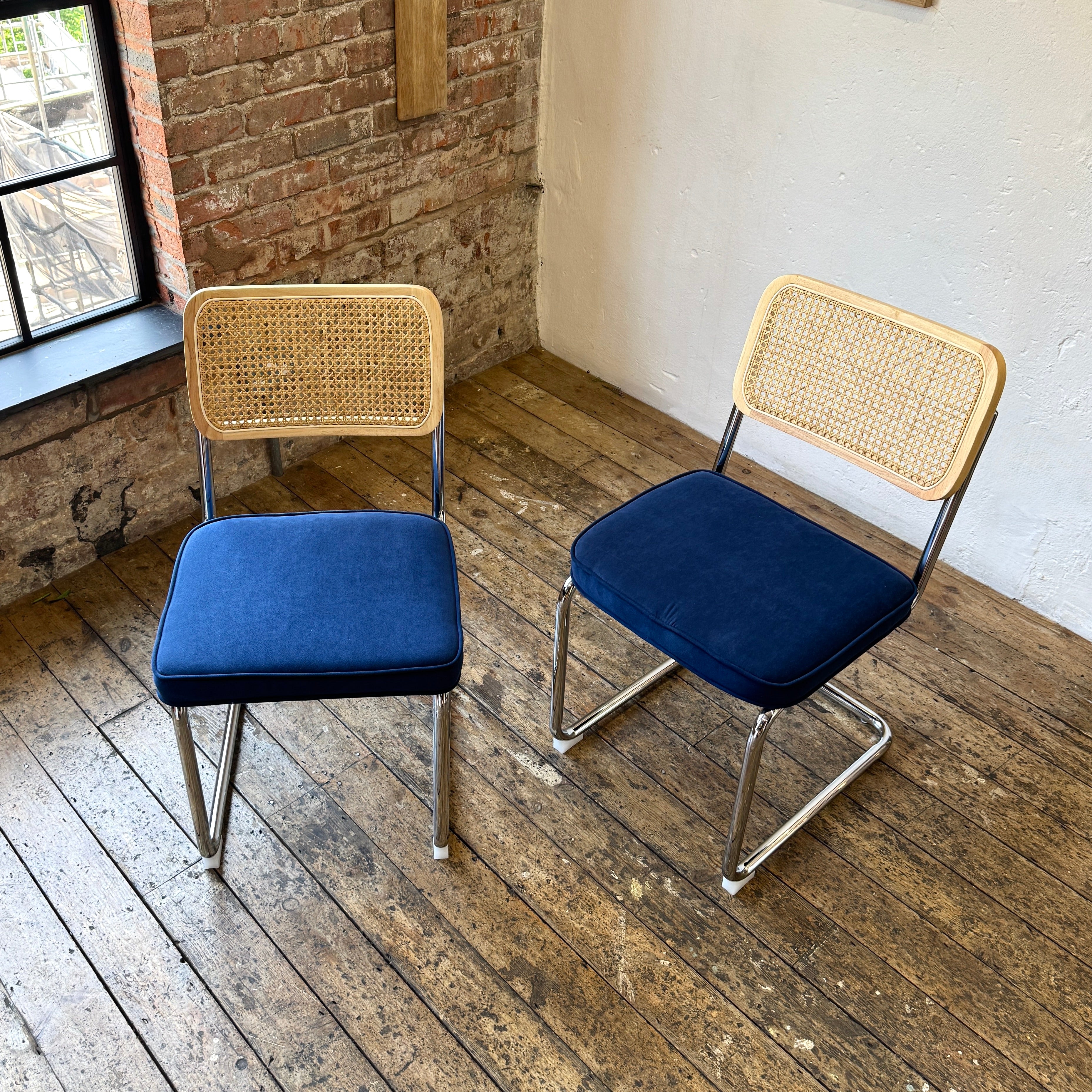 Brooklyn Rattan Chair Blue (2pk)