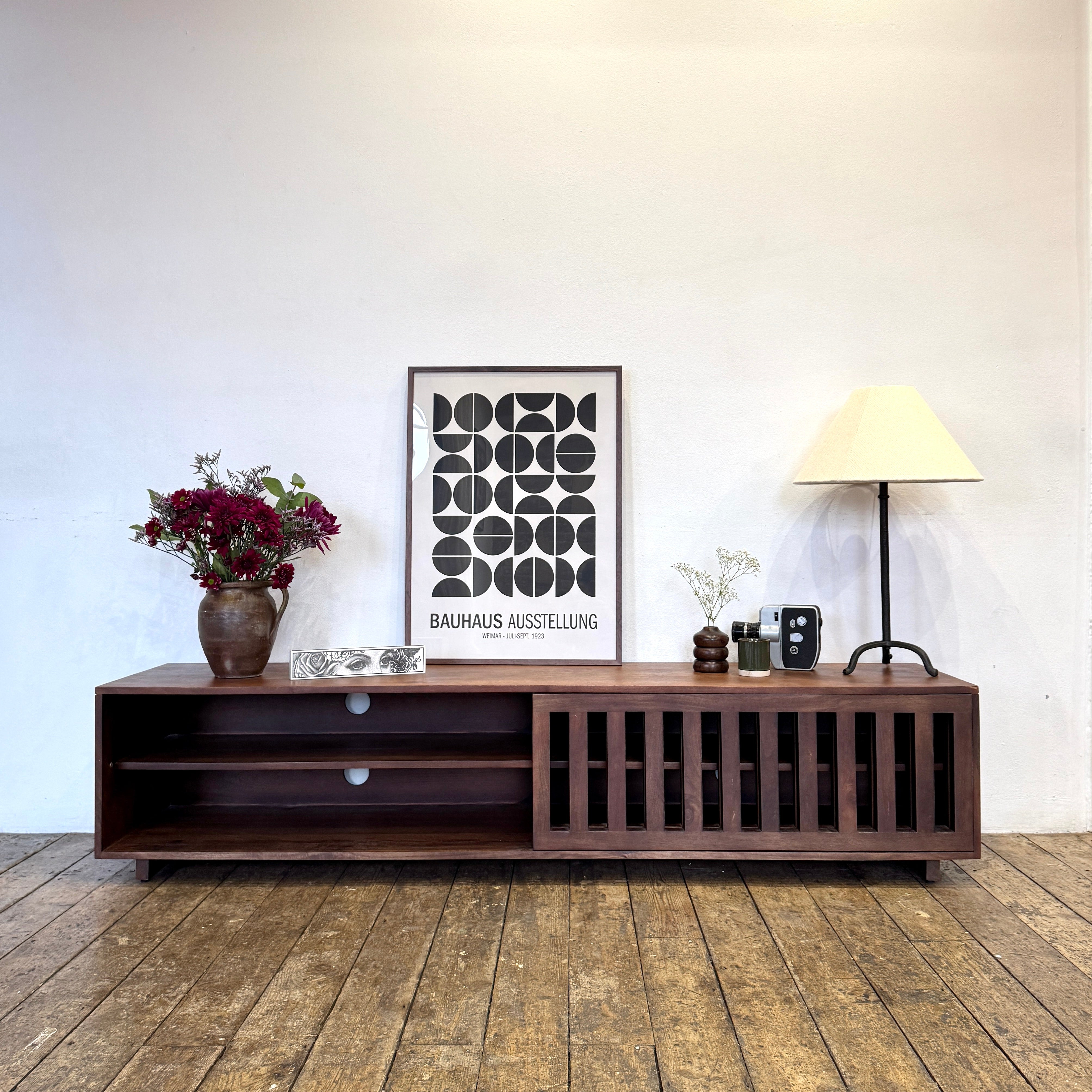 Caleb Solid Mango Wood TV Stand in Dark Brown (4 Sizes)