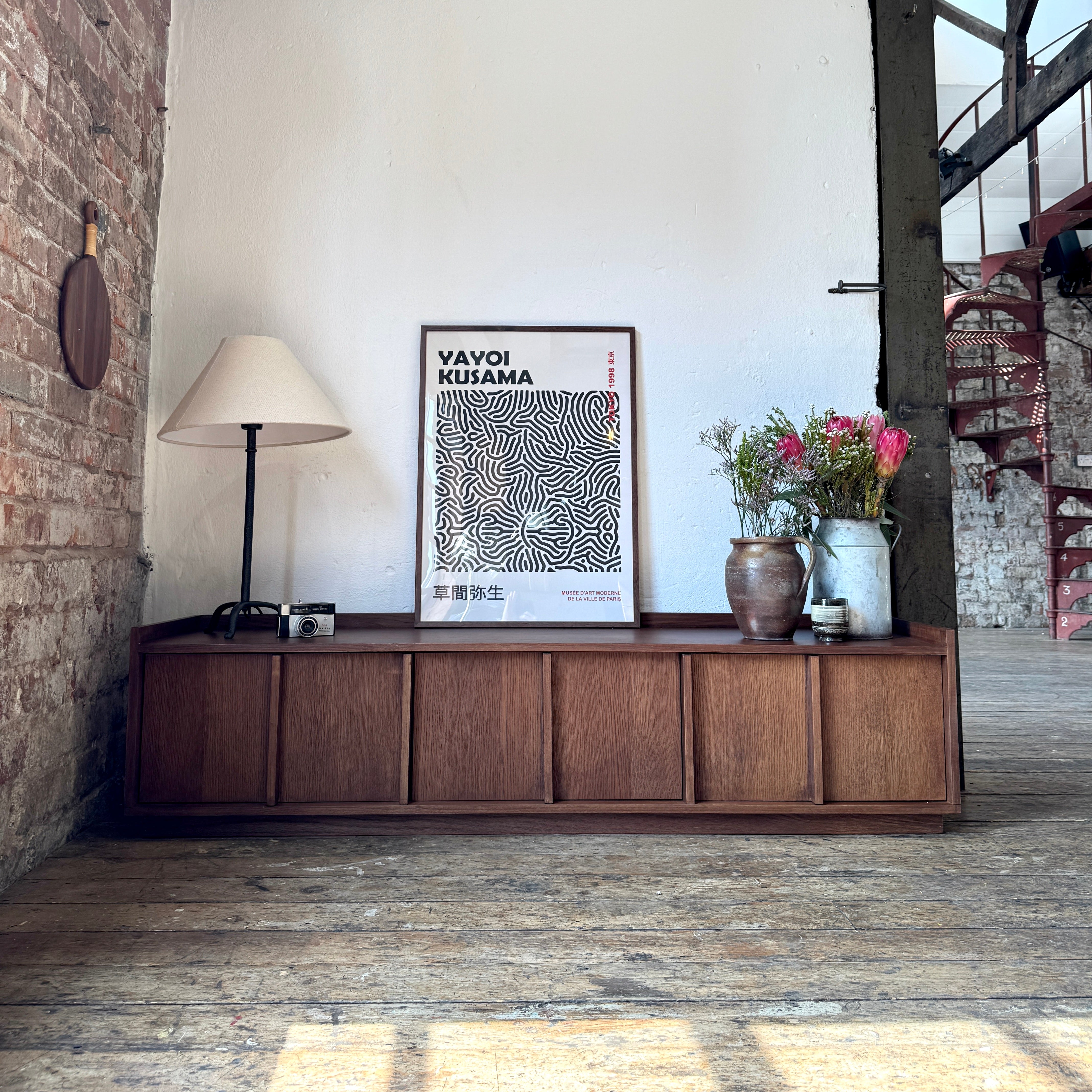 Kyoto Medium 3 Door TV Stand in Walnut (160cm)