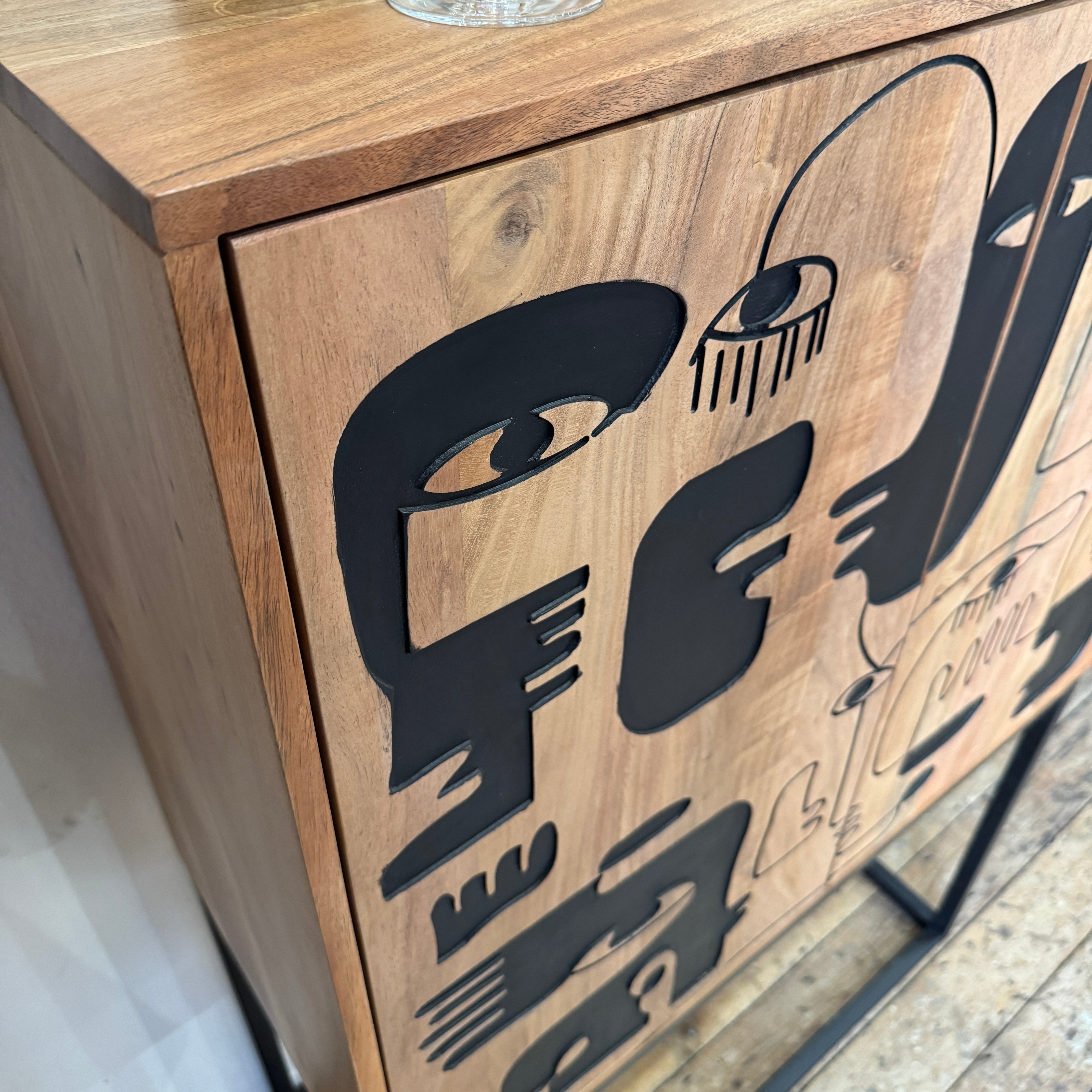 Pablo Solid Acacia Wood 2 Door Highboard