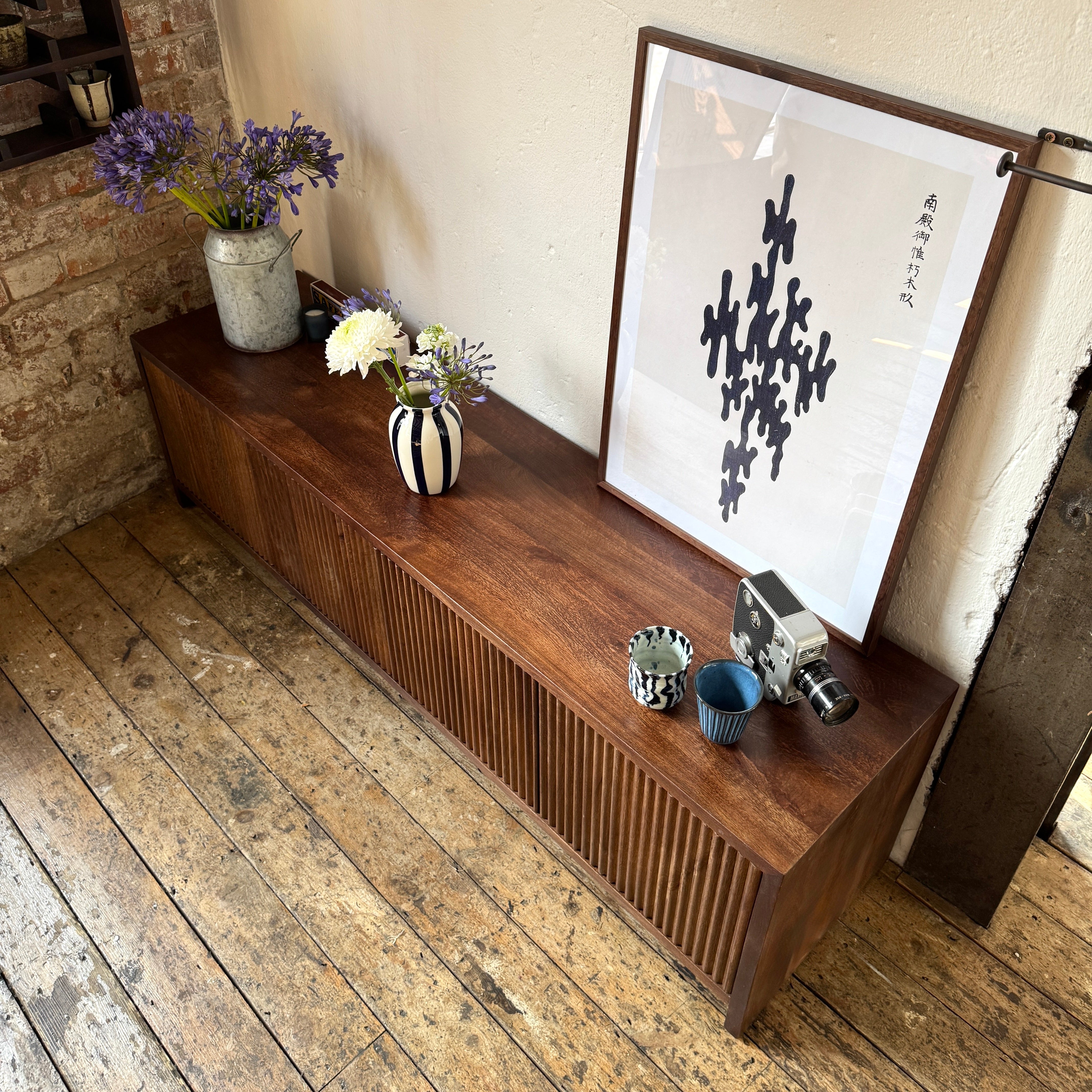 Jacob Solid Mango Wood TV Stand Dark Brown (2 Sizes)