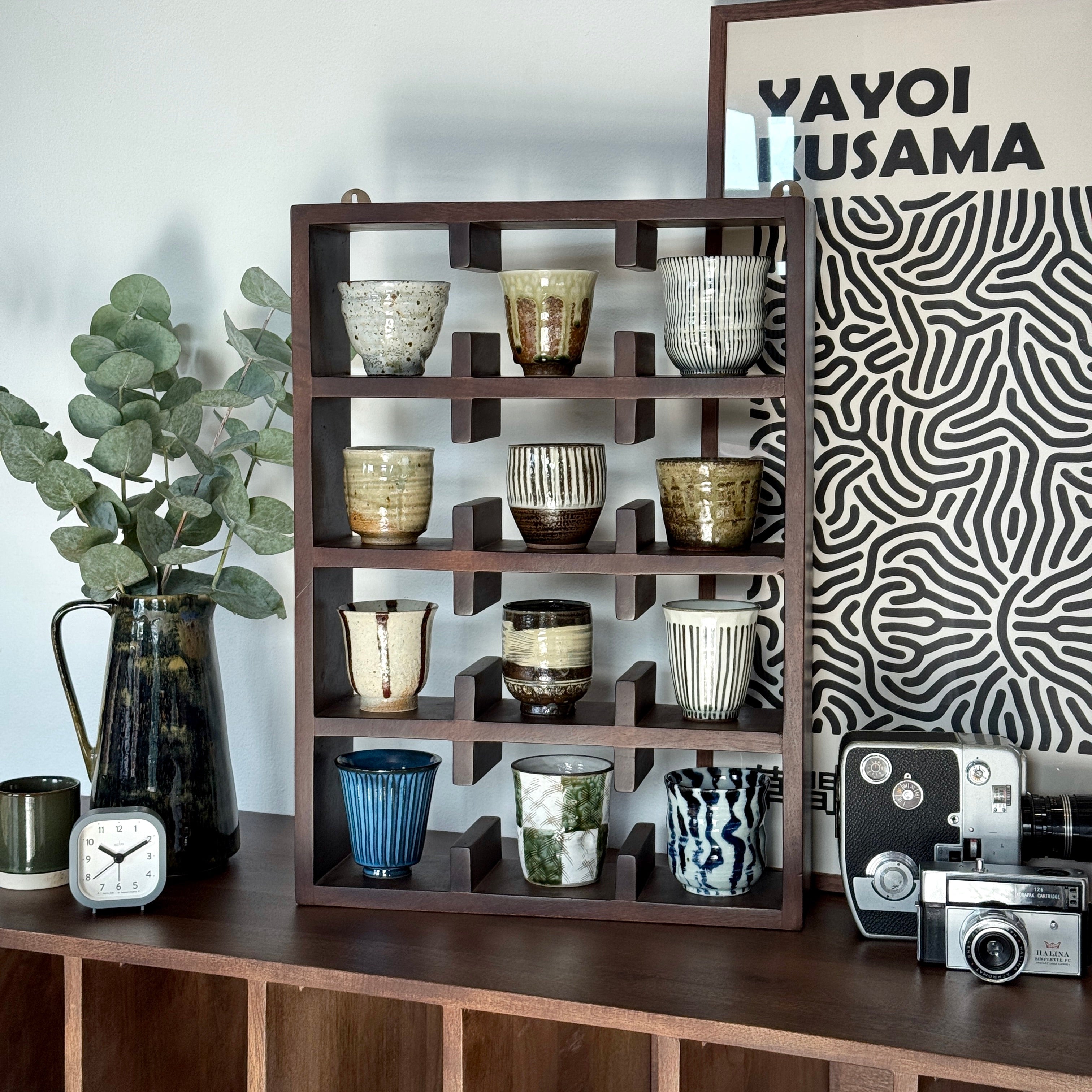 Kappu Cup Shelf 3 by 4 in Dark Walnut