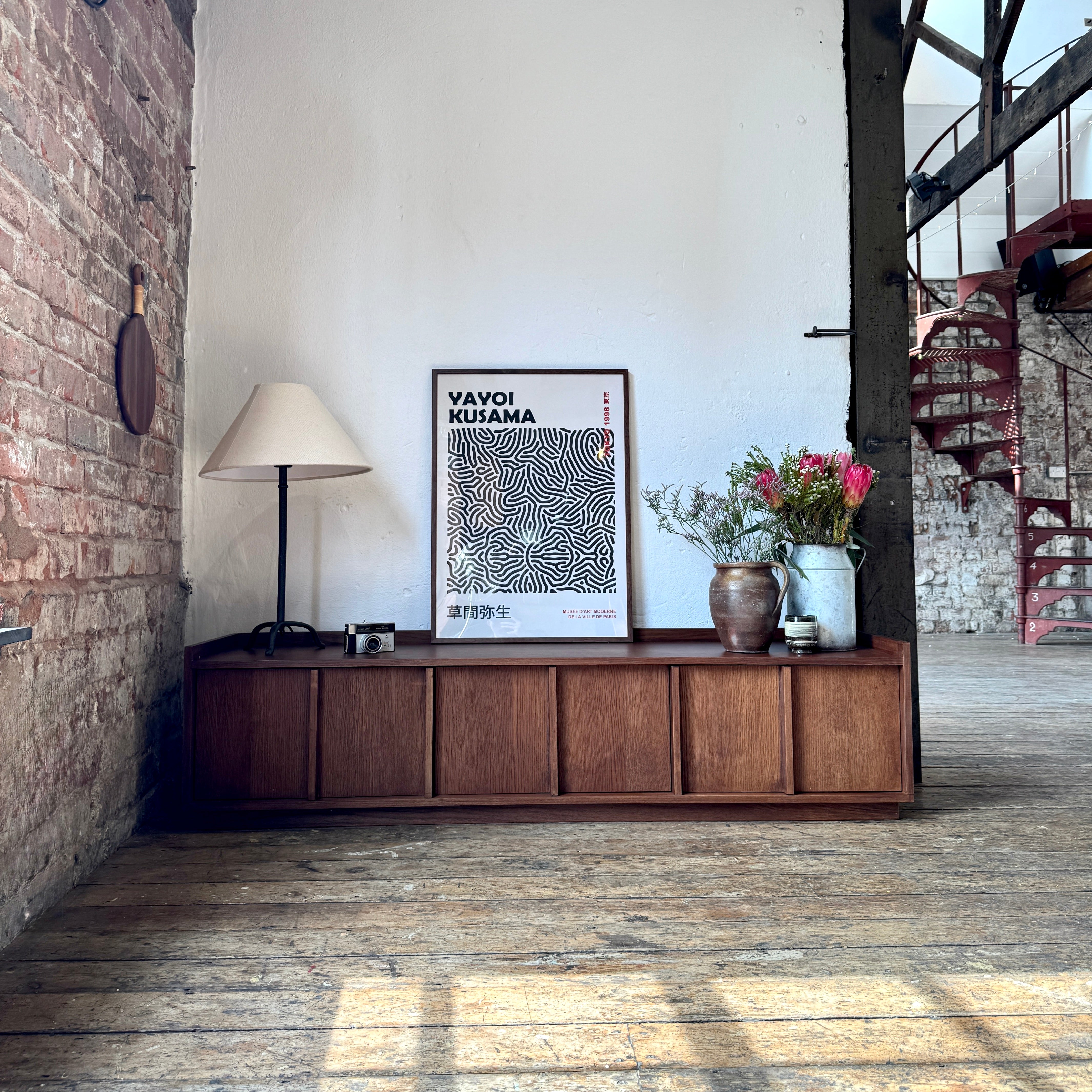 Kyoto Medium 3 Door TV Stand in Walnut (160cm)