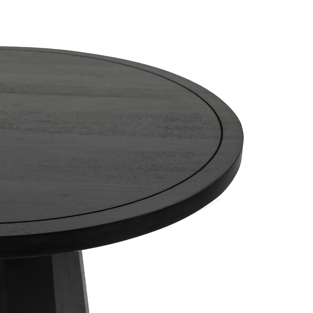 Prisma Round Solid Mindi Wood Dining Table Black (3 Sizes)