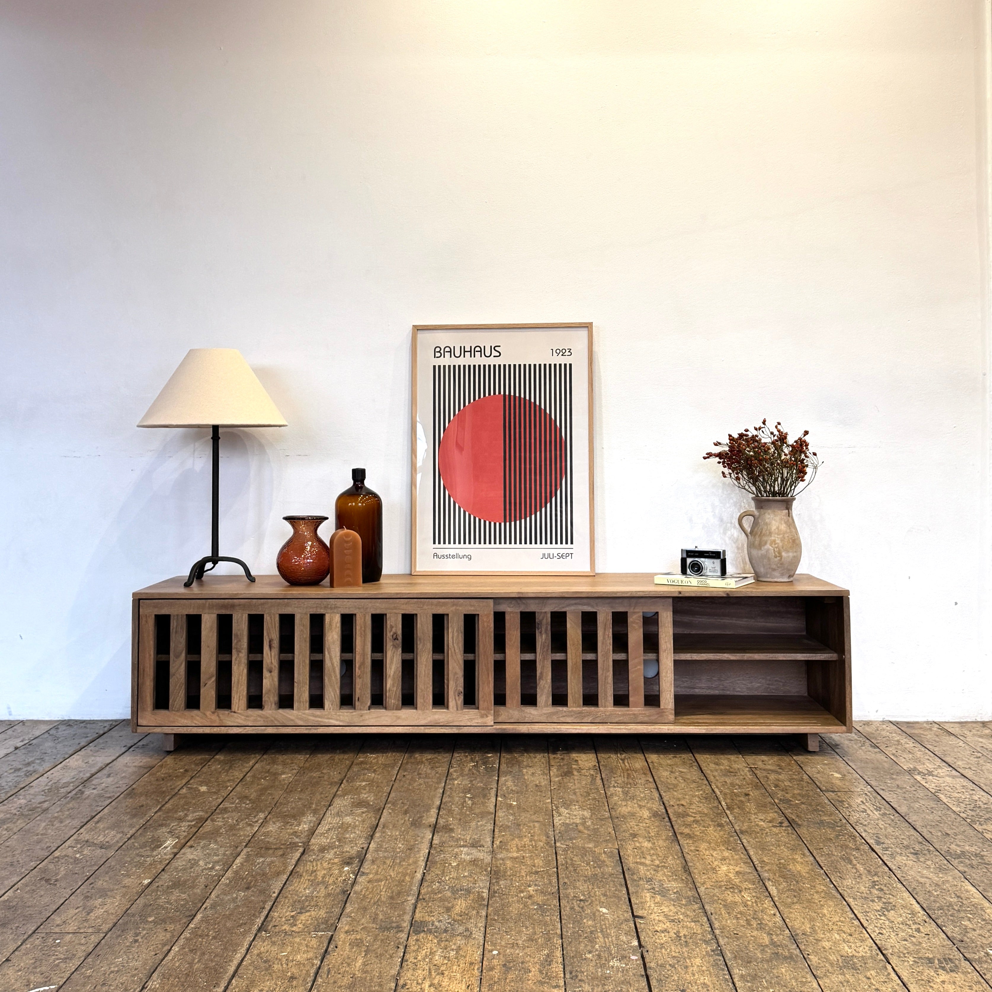 Caleb Solid Mango Wood TV Stand in Light Brown (4 Sizes)