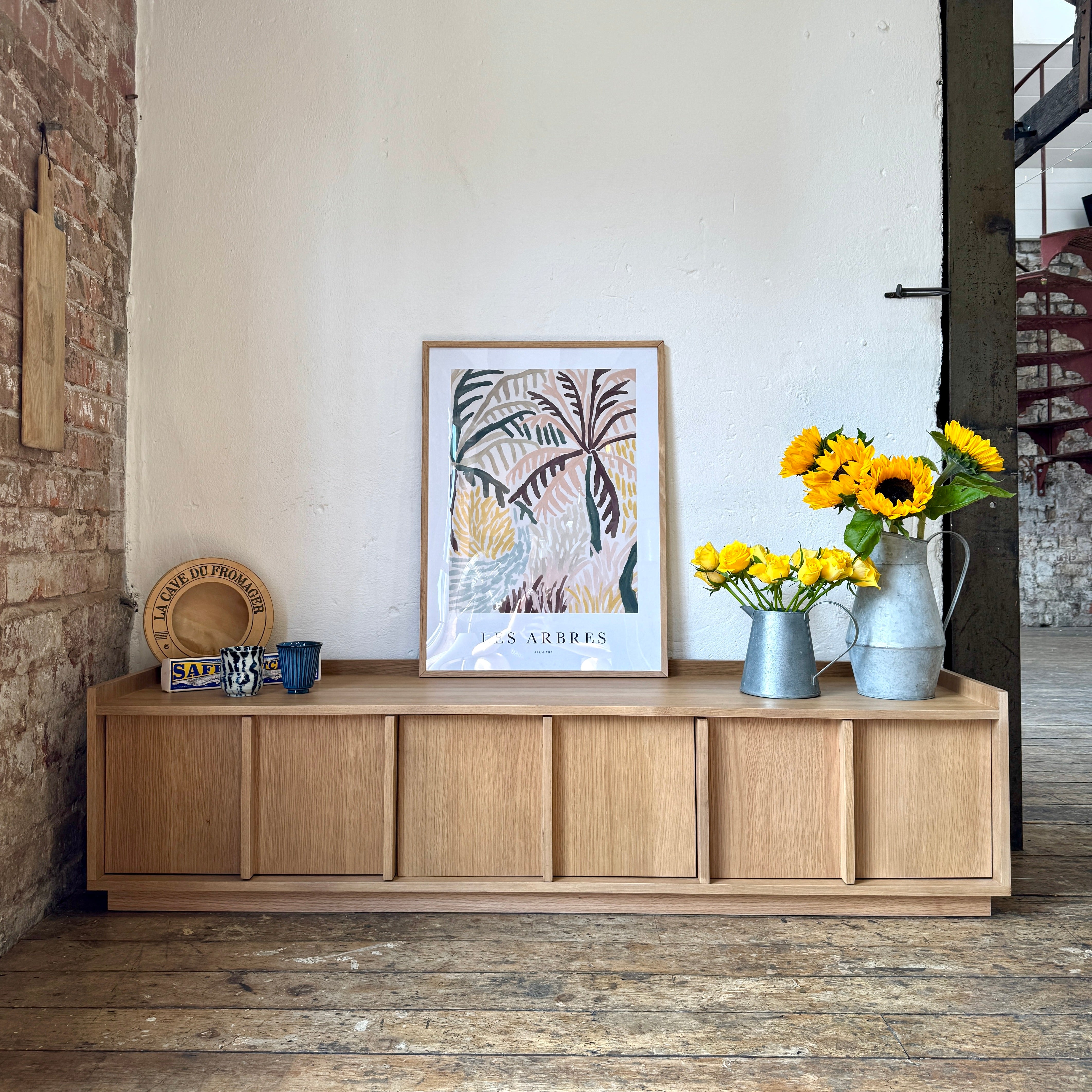Kyoto Medium 3 Door TV Stand in Natural Smoked Oak (160cm)