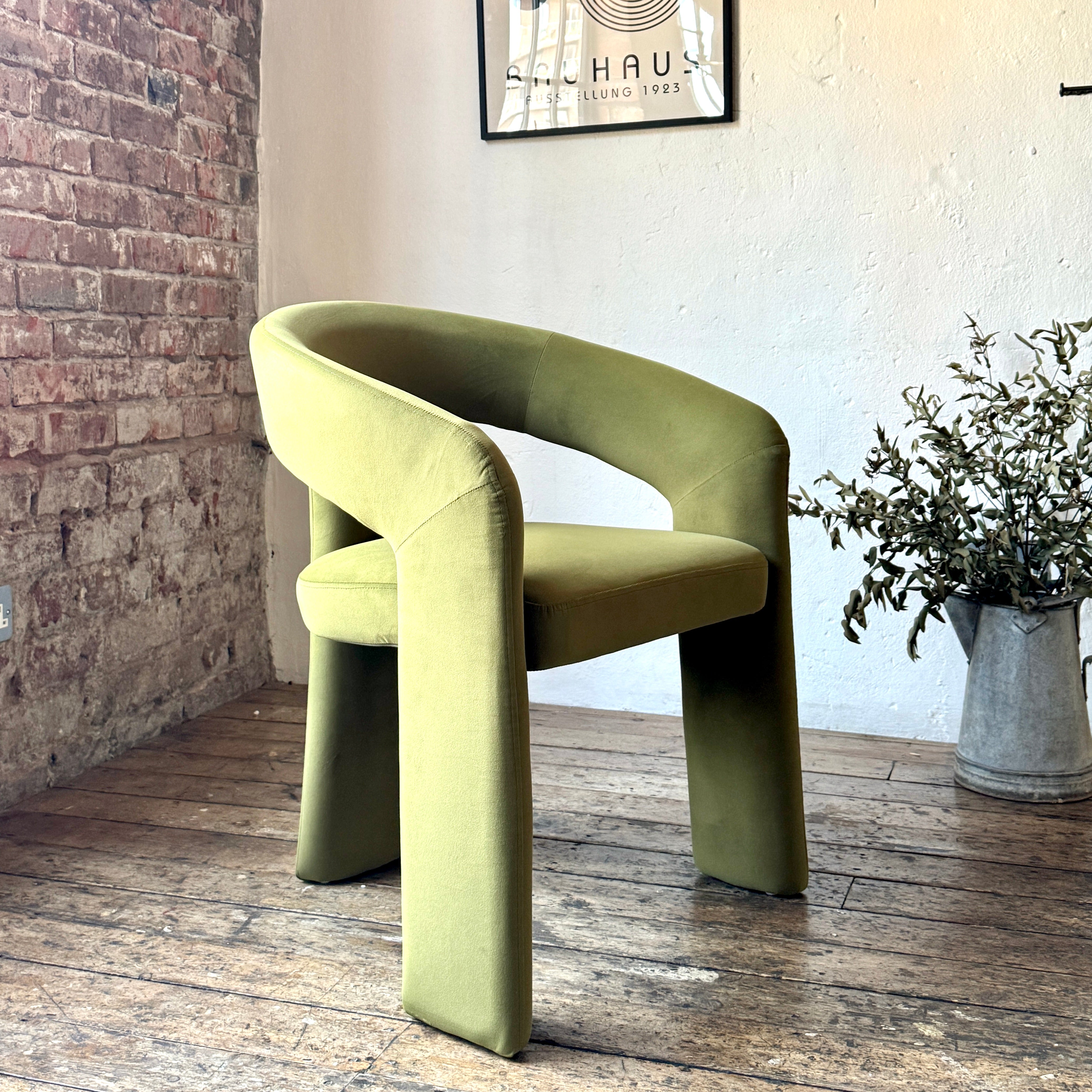 Eva Dining Chairs in Olive Green (2pk)