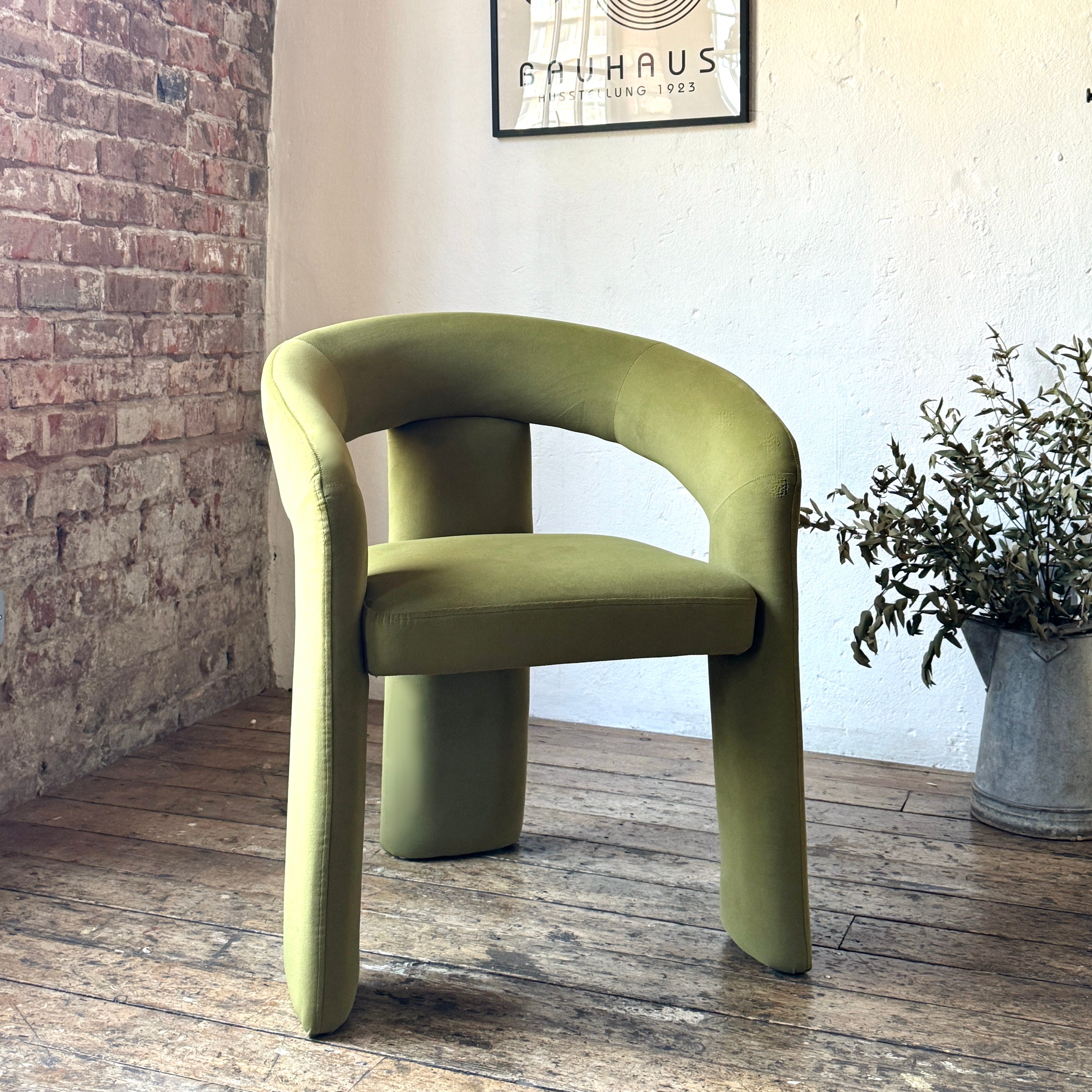 Eva Dining Chairs in Olive Green (2pk)