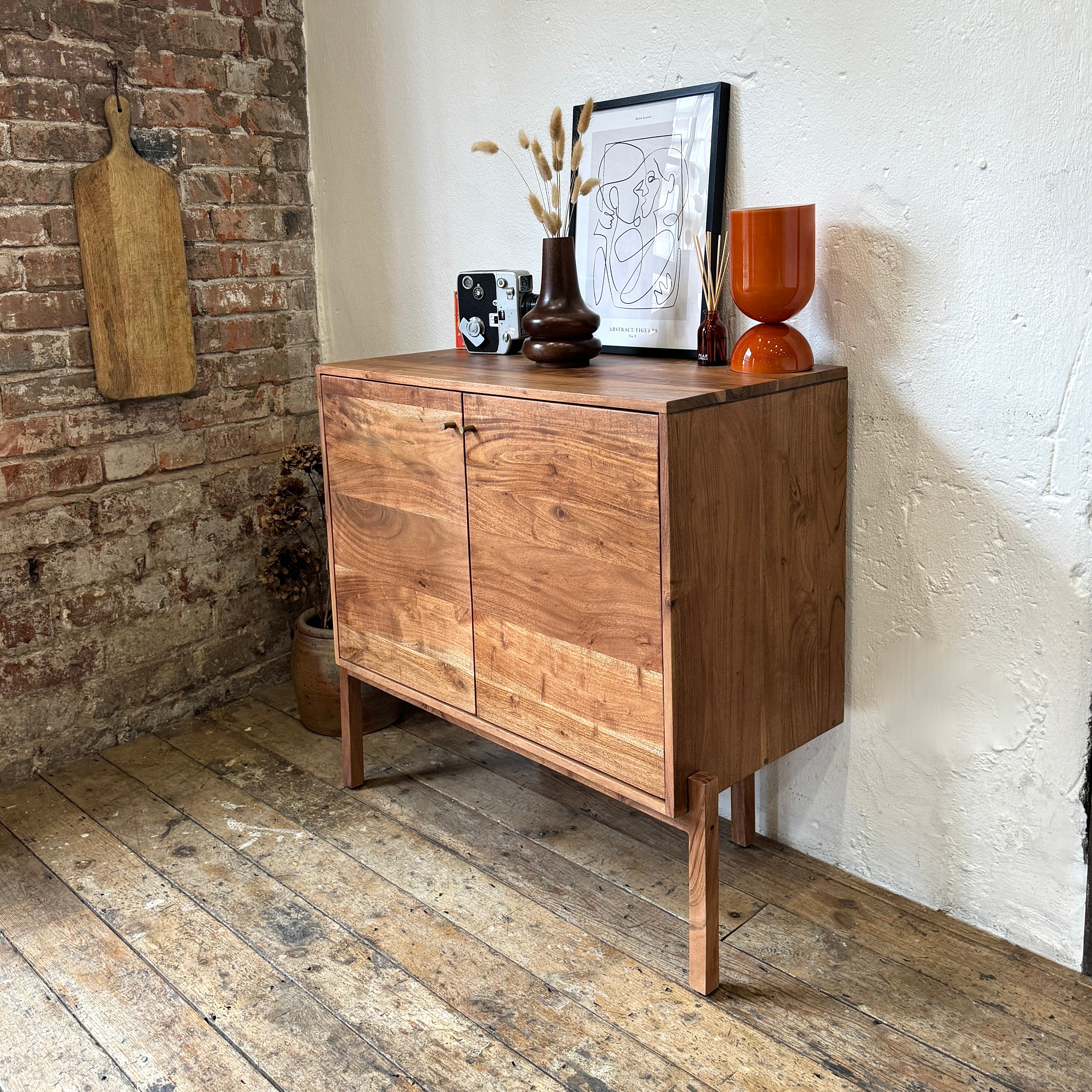 Lucca Solid Acacia Wood 2 Door Sideboard