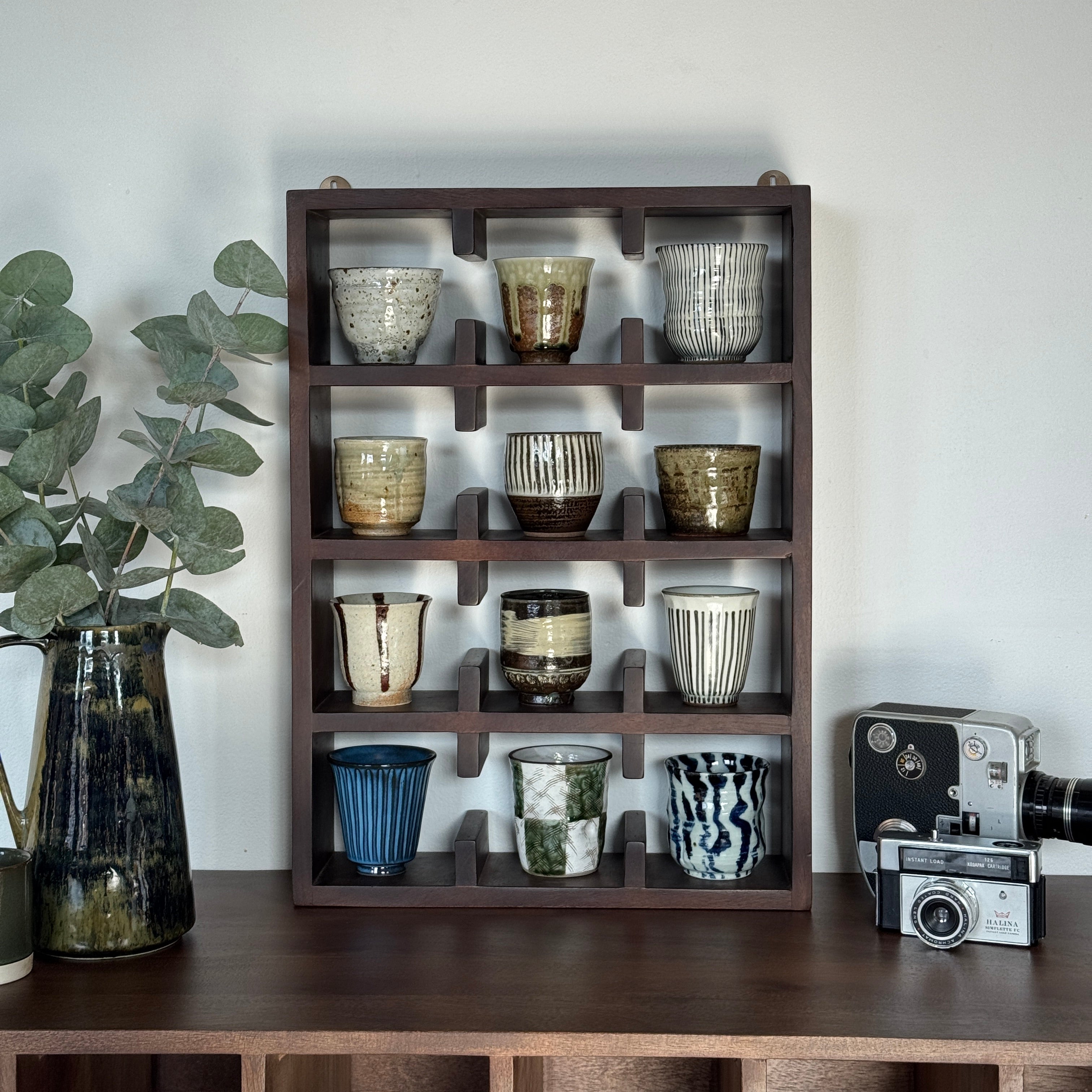 Kappu Cup Shelf 3 by 4 in Dark Walnut