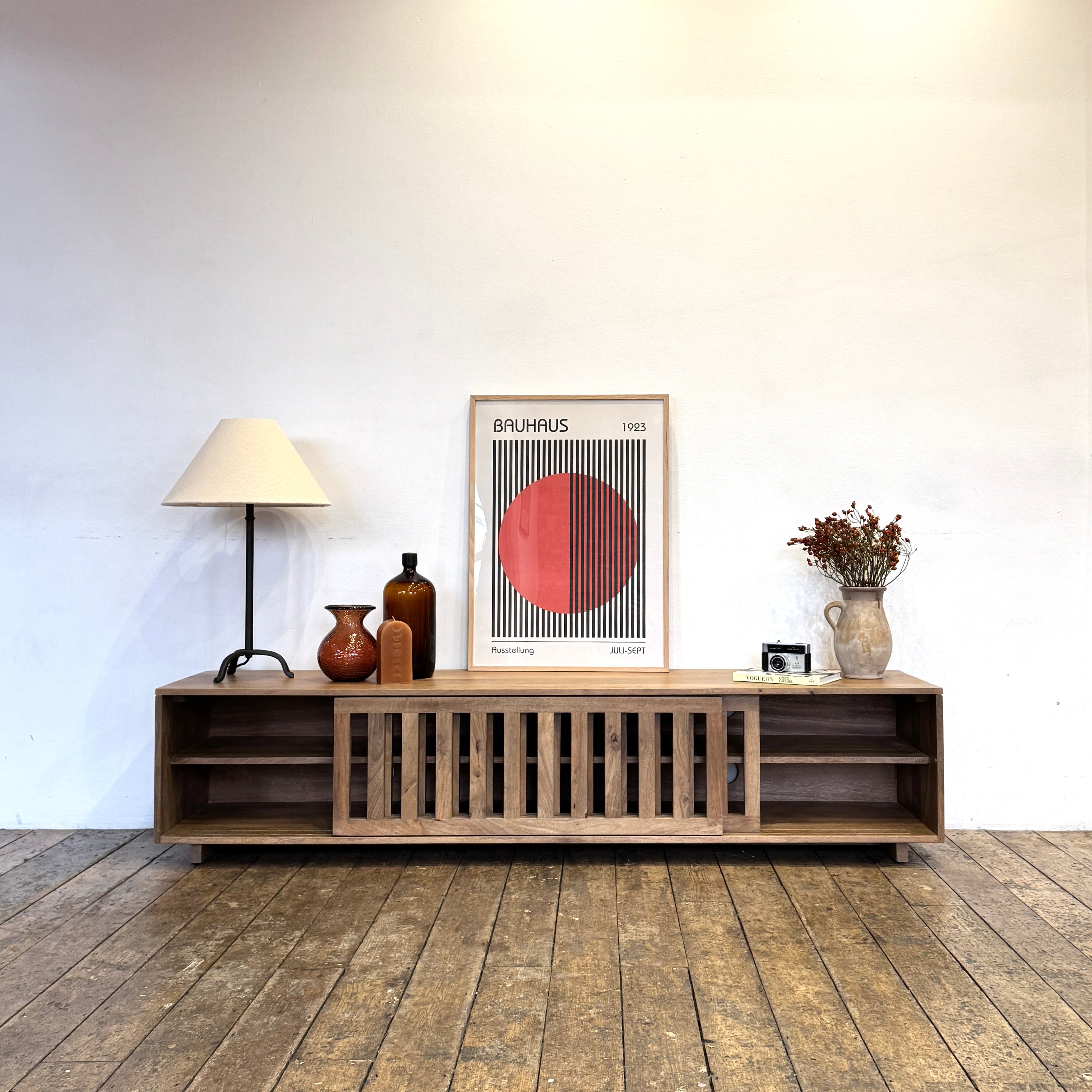 Caleb Solid Mango Wood TV Stand in Light Brown (4 Sizes)