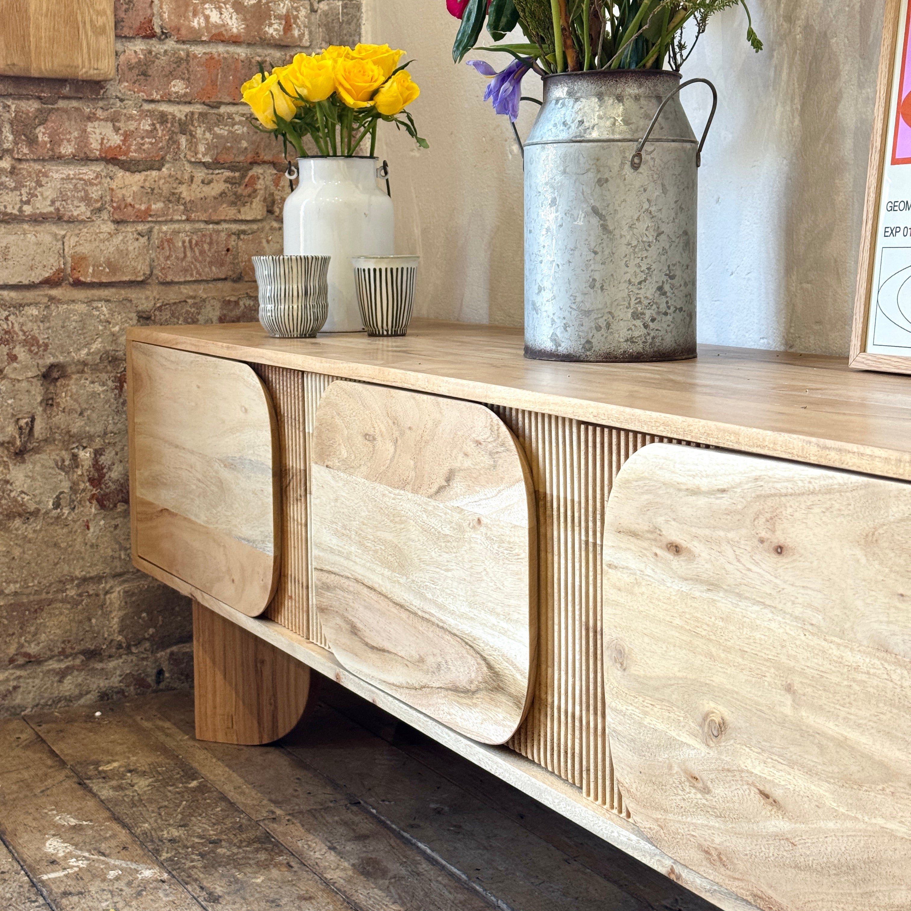 Akira Solid Acacia Wood TV Stand