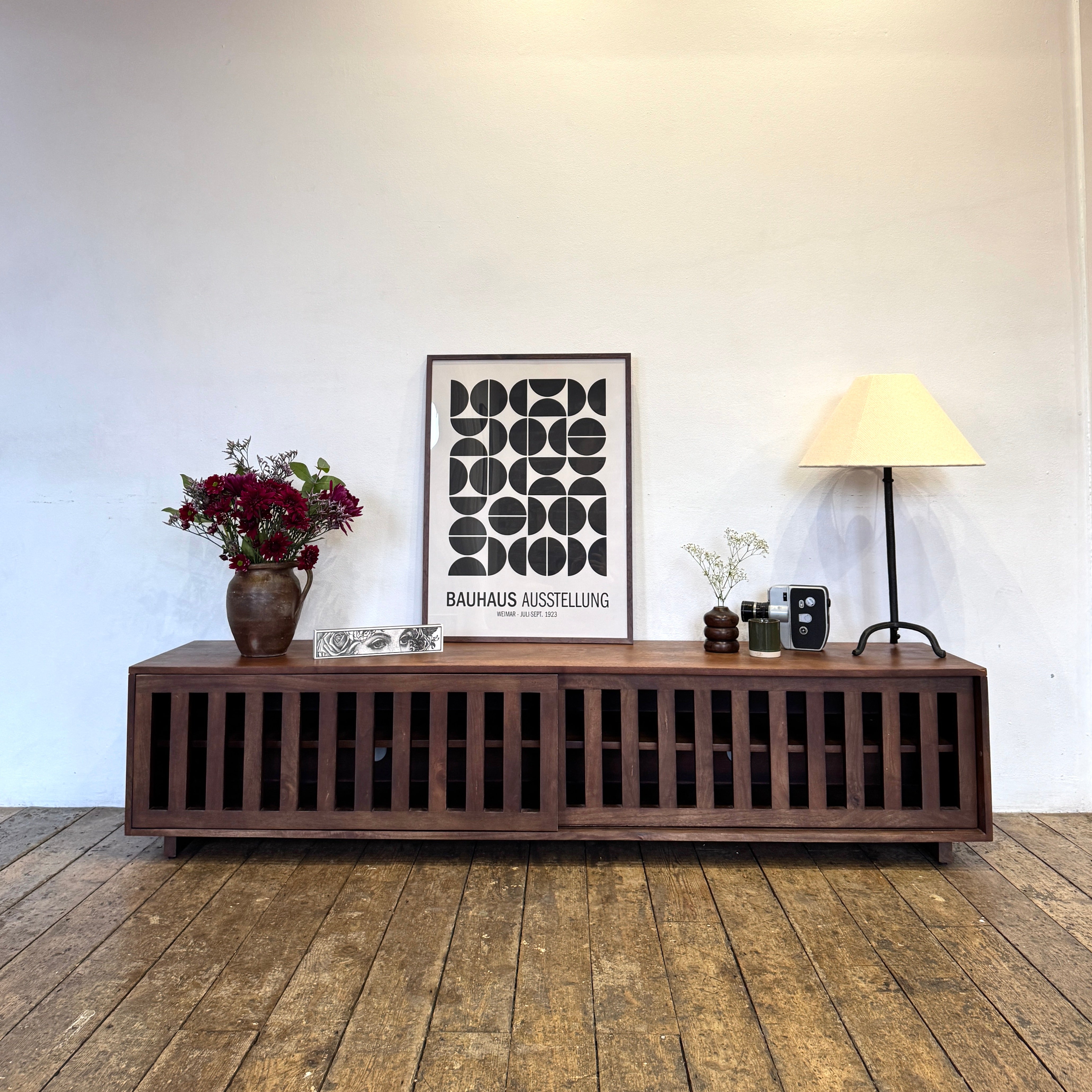 Caleb Solid Mango Wood TV Stand in Dark Brown (4 Sizes)