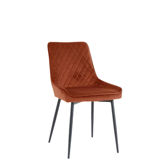 Ava Dining Chairs in Burnt Orange (2pk)