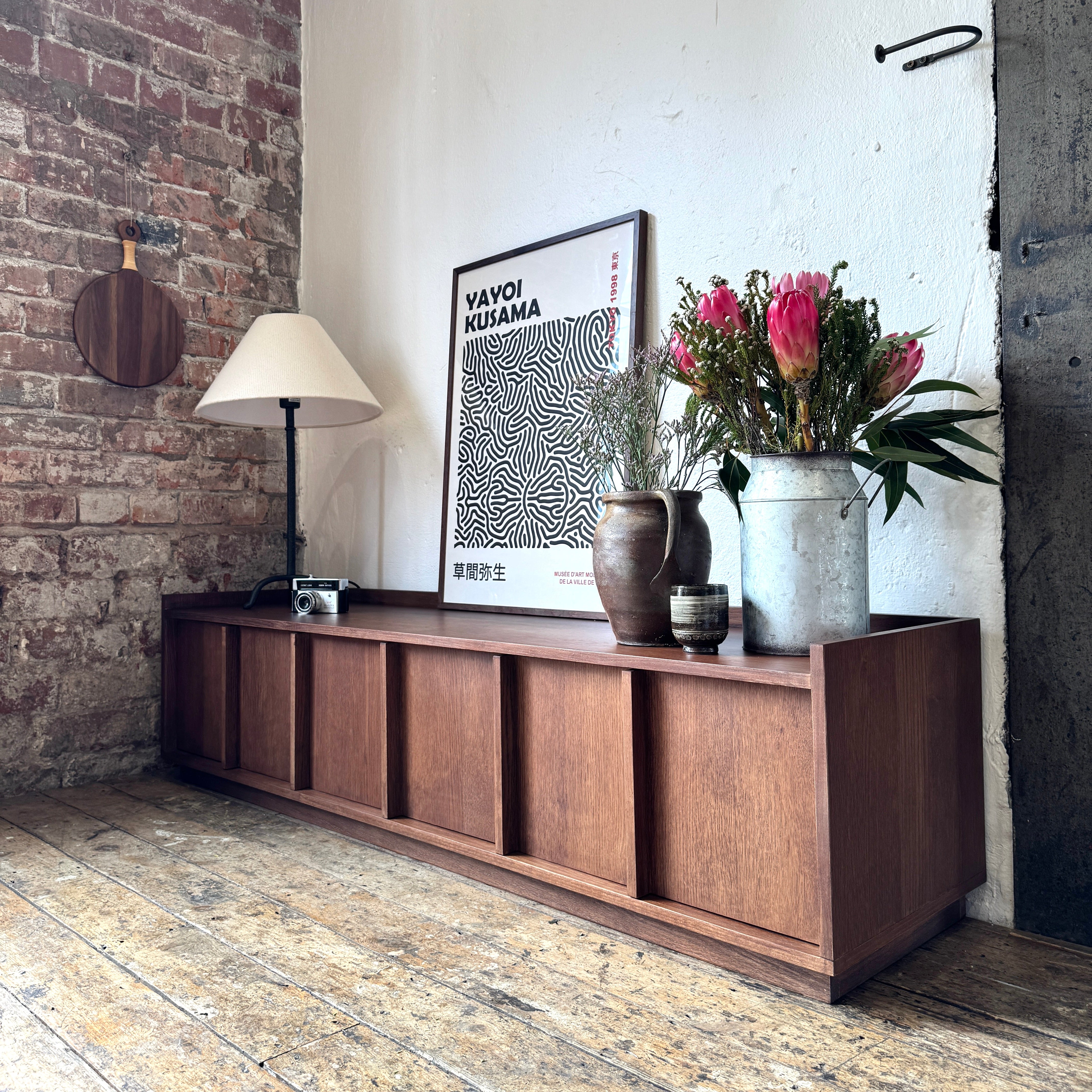 Kyoto Medium 3 Door TV Stand in Walnut (160cm)