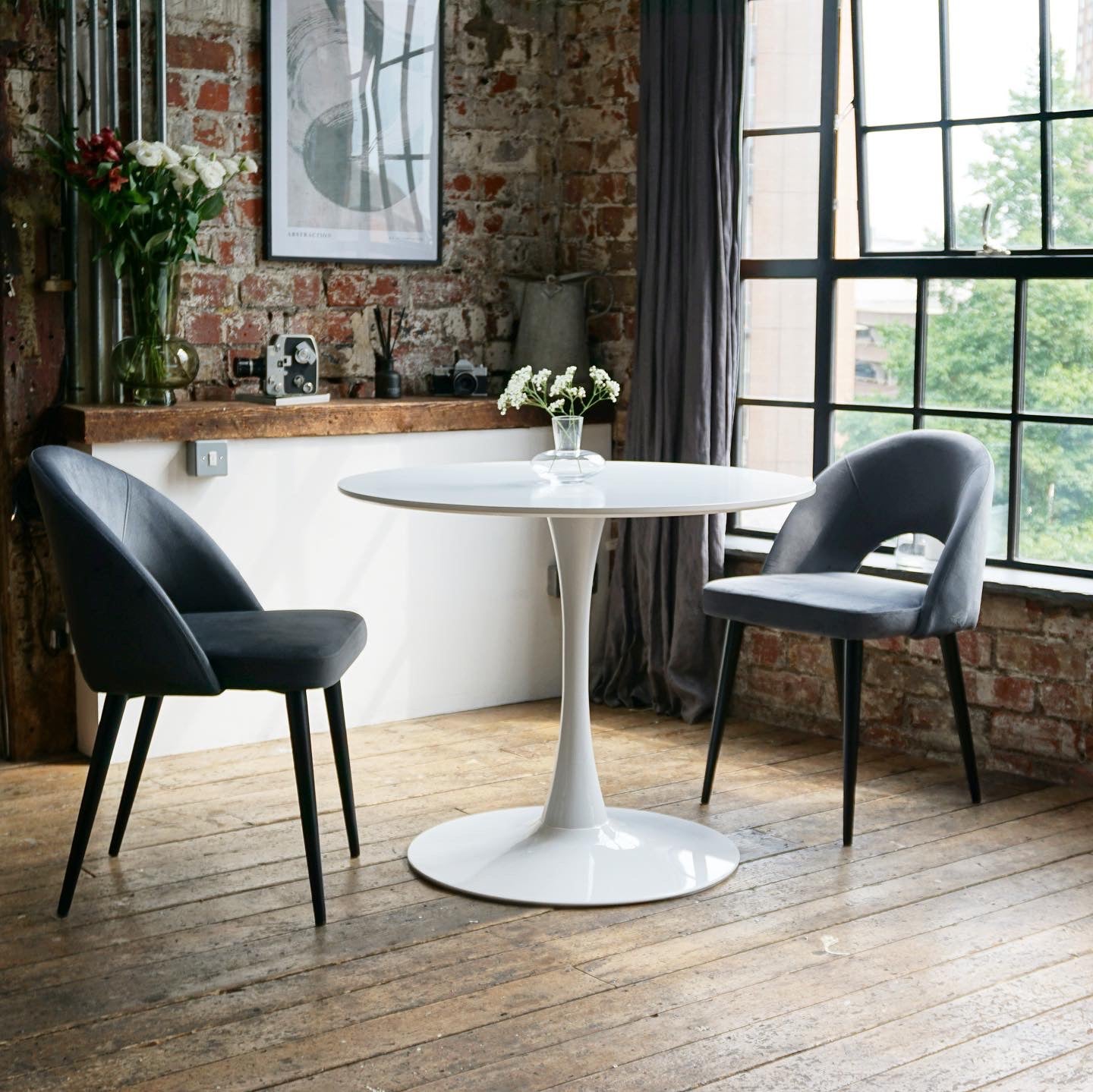 Bella Dining Chairs in Grey (2pk)