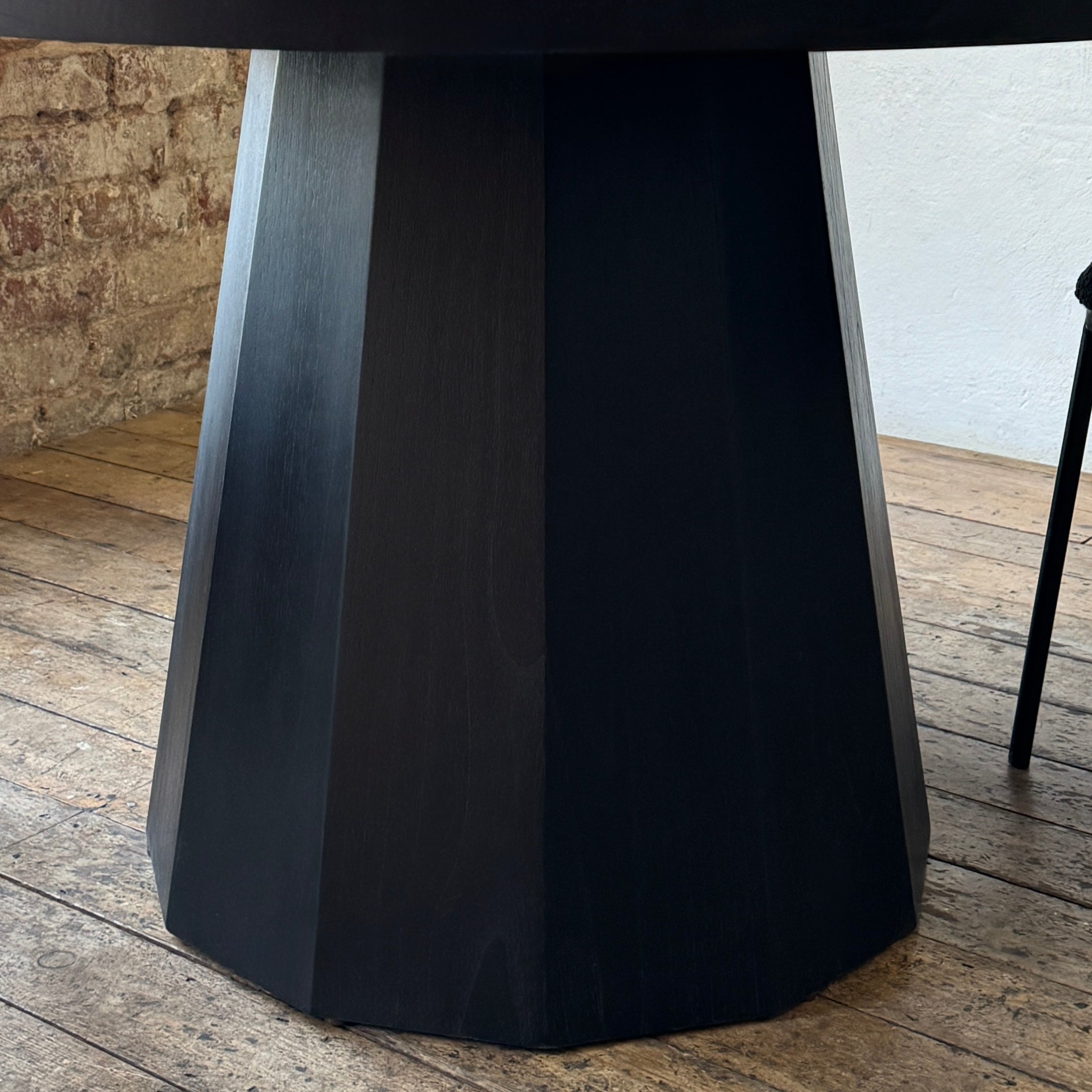 Prisma Round Solid Mindi Wood Dining Table Black (3 Sizes)