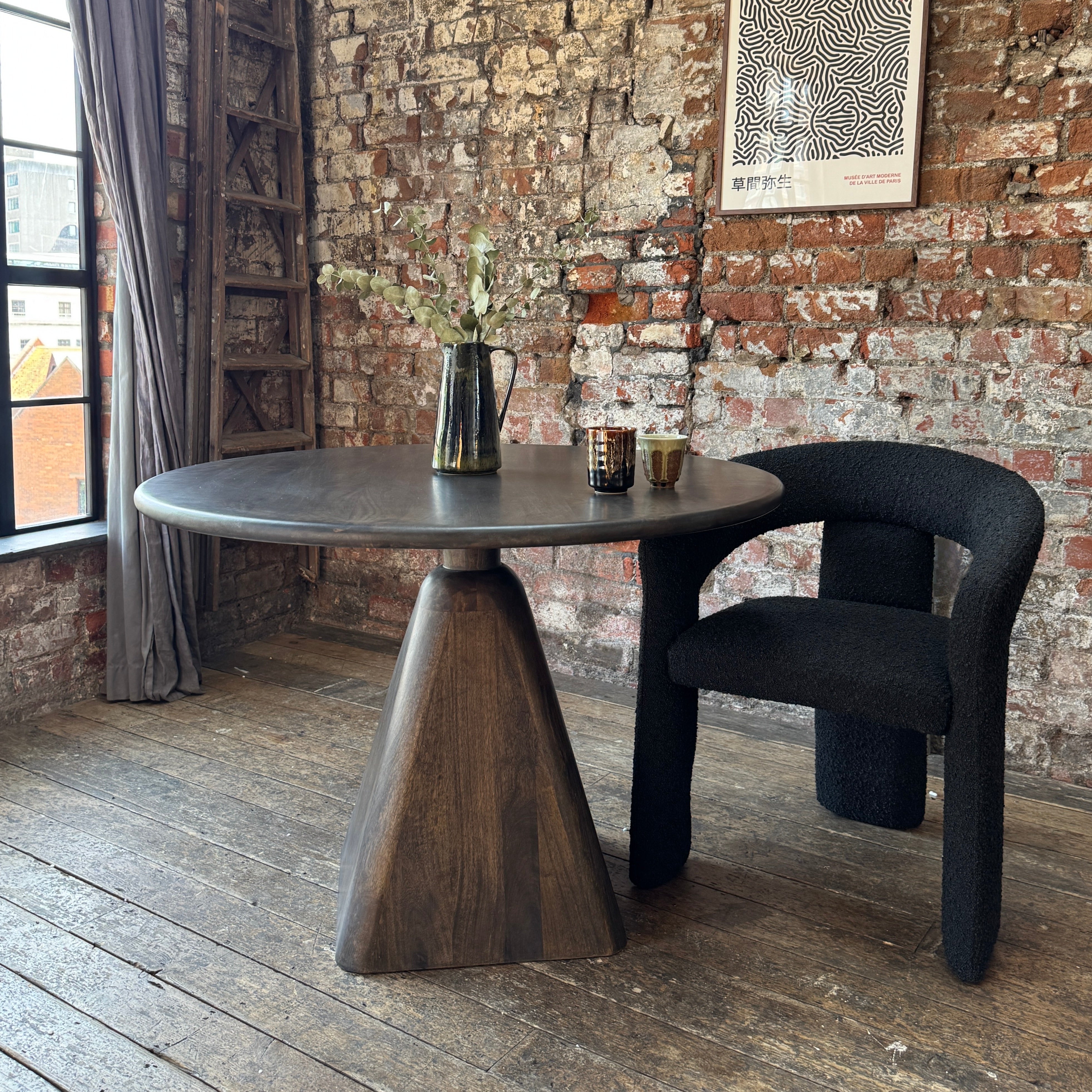 Eva Dining Chairs in Black Boucle (2pk)