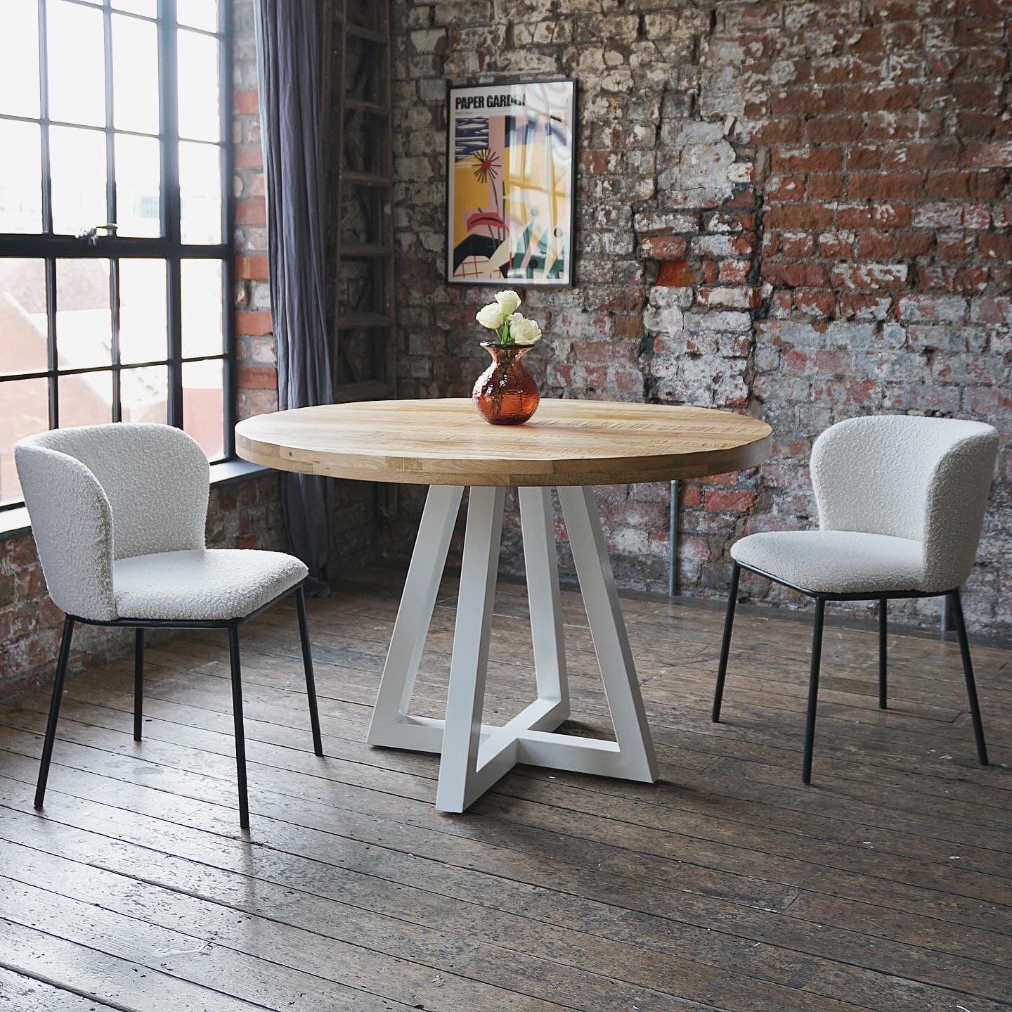 Mila Dining Chairs in Cream Boucle (2pk)