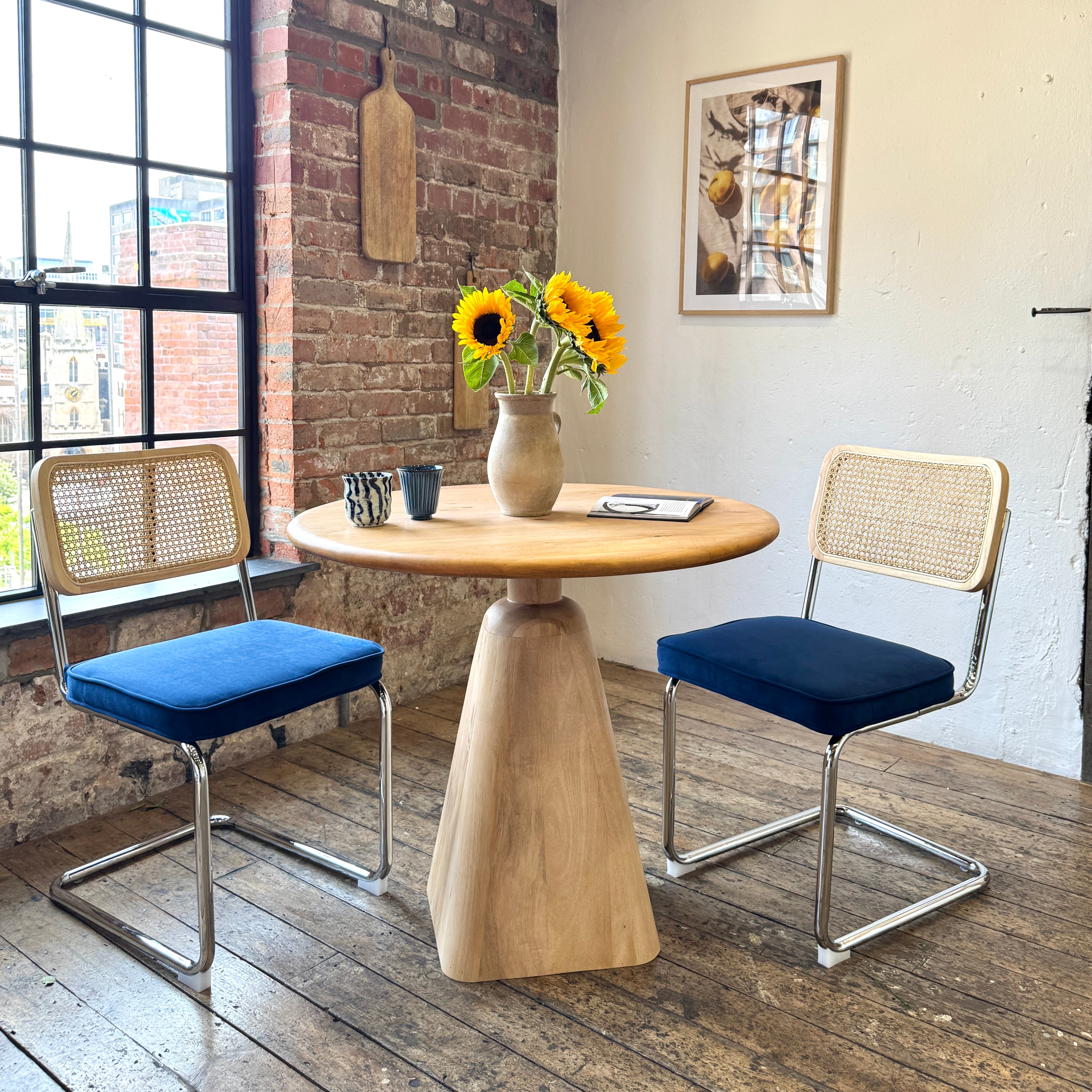 Brooklyn Rattan Chair Blue (2pk)