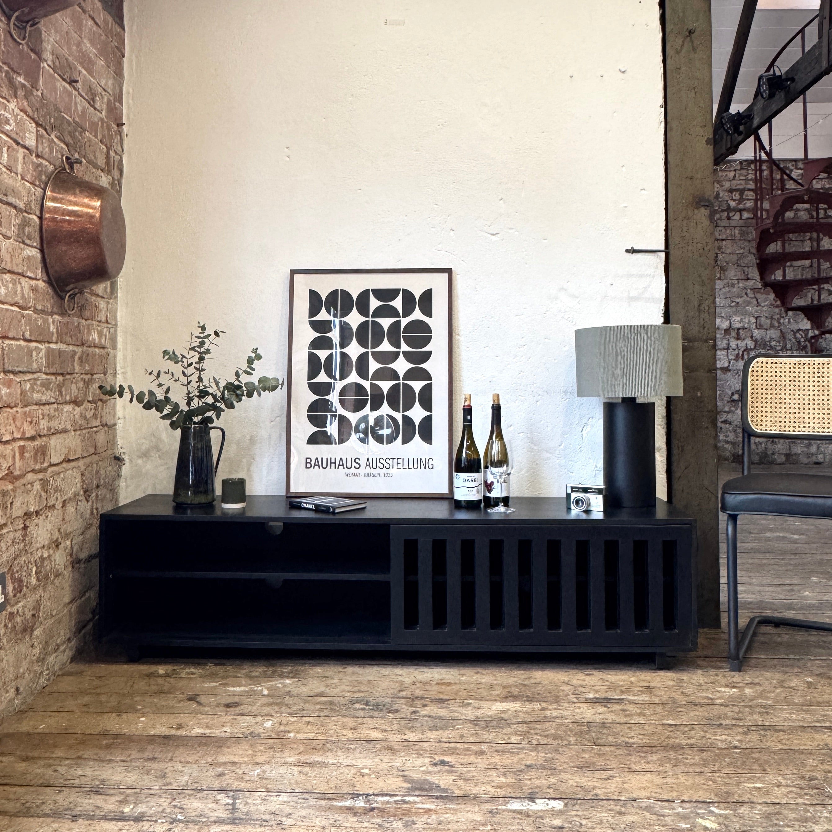 Caleb Solid Mango Wood TV Stand in Black (4 Sizes)