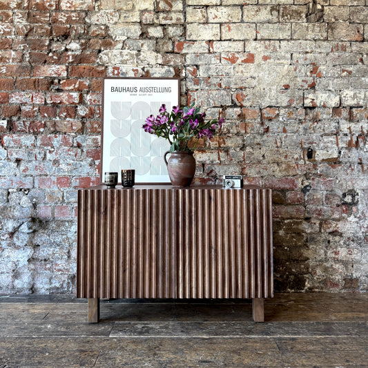 Arlo Solid Mango Wood 2 Door Sideboard in Walnut