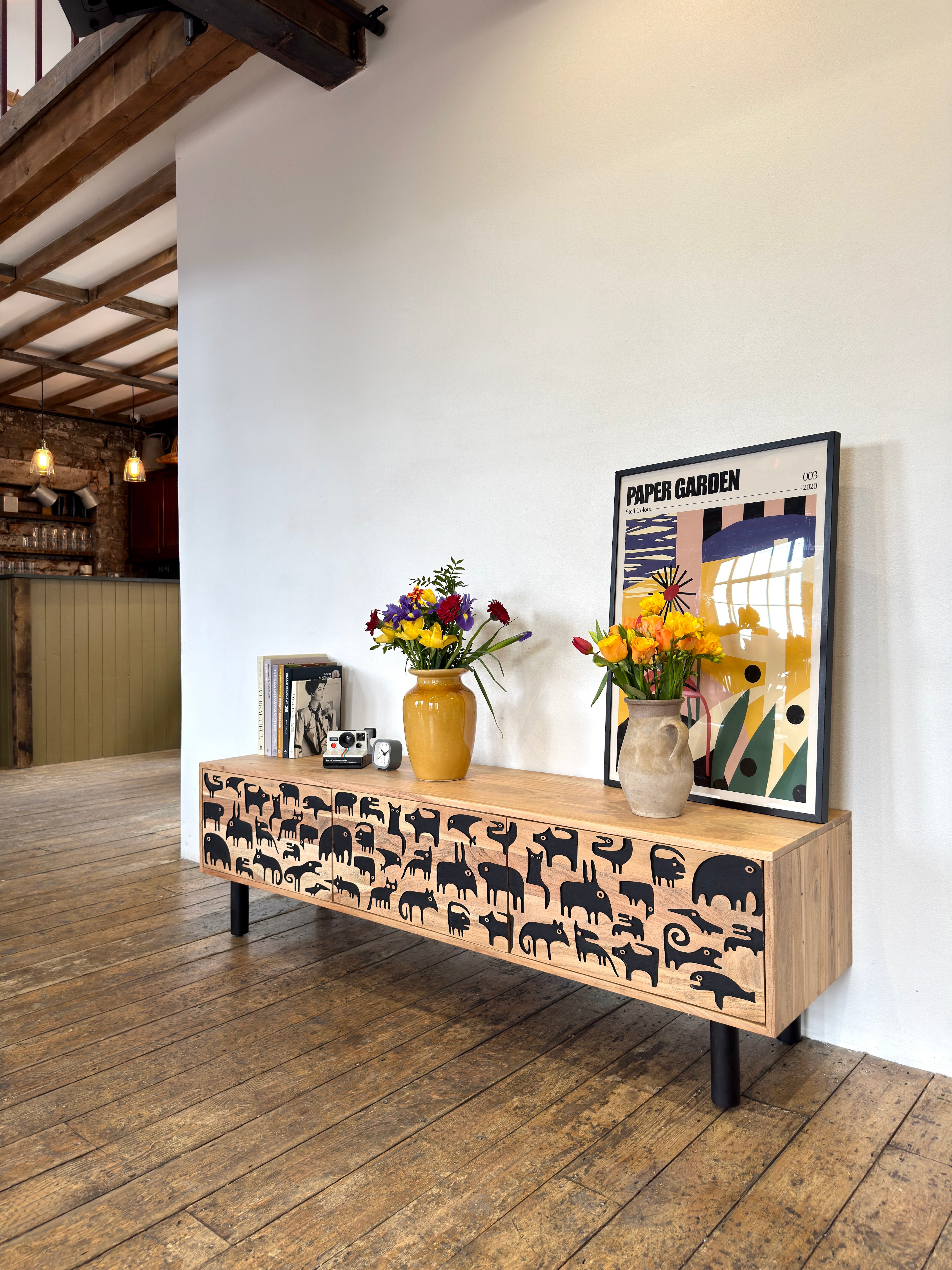 Savannah Solid Acacia Wood TV Stand (160cm)