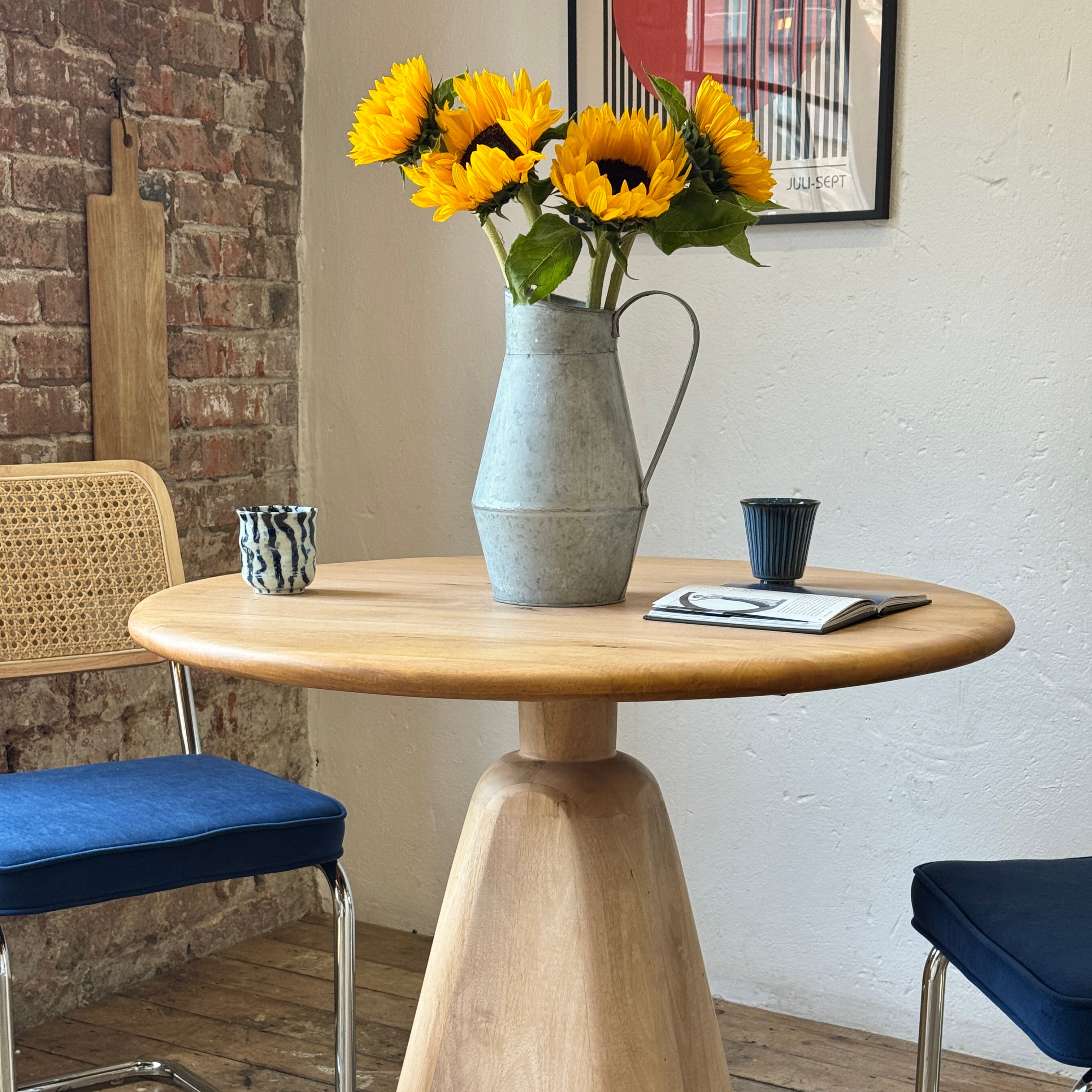 Sienna Round Solid Mango Wood Dining Table (2 Sizes)