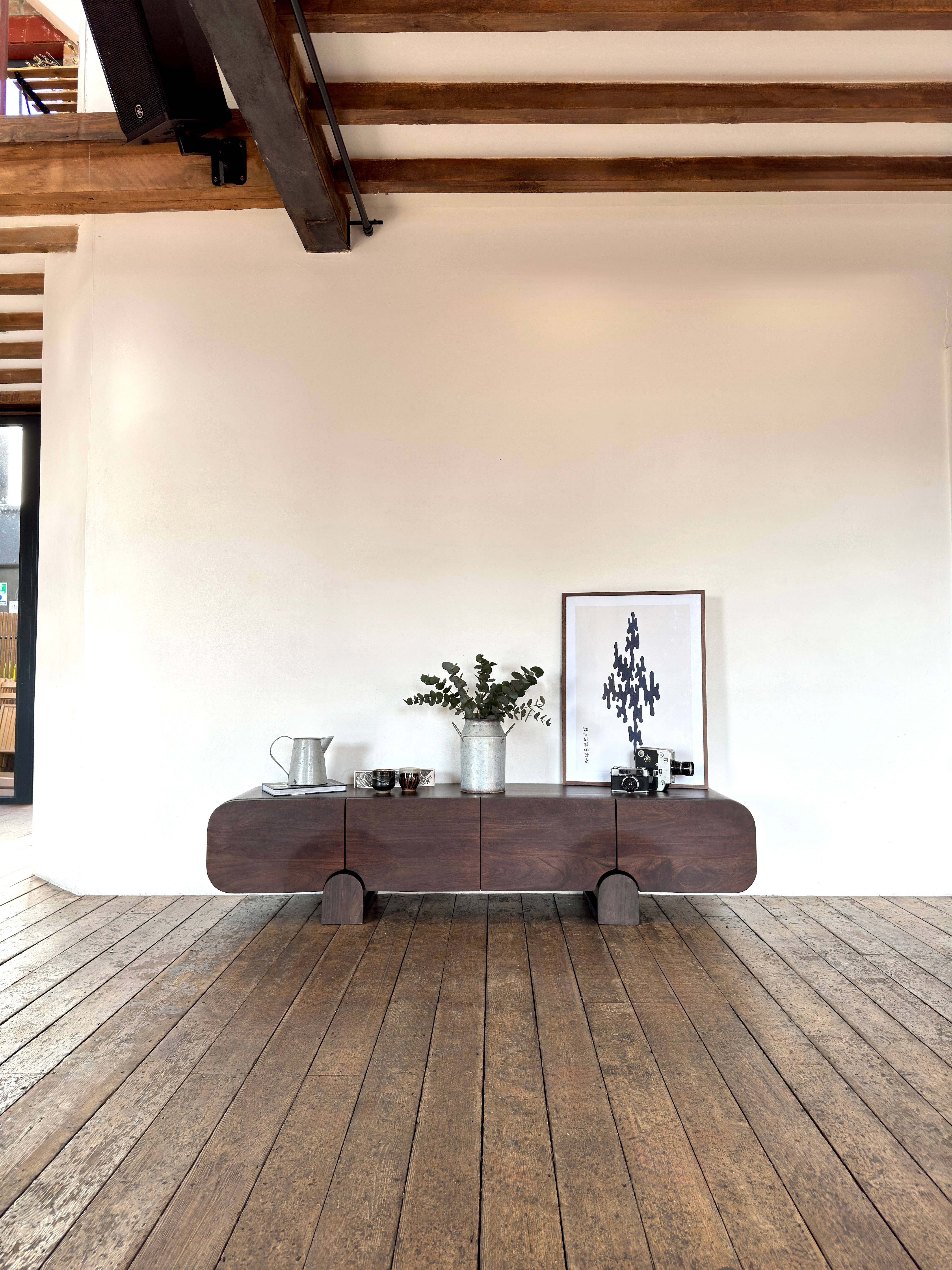 Como Solid Acacia Wood TV Stand in Espresso Walnut (180cm)