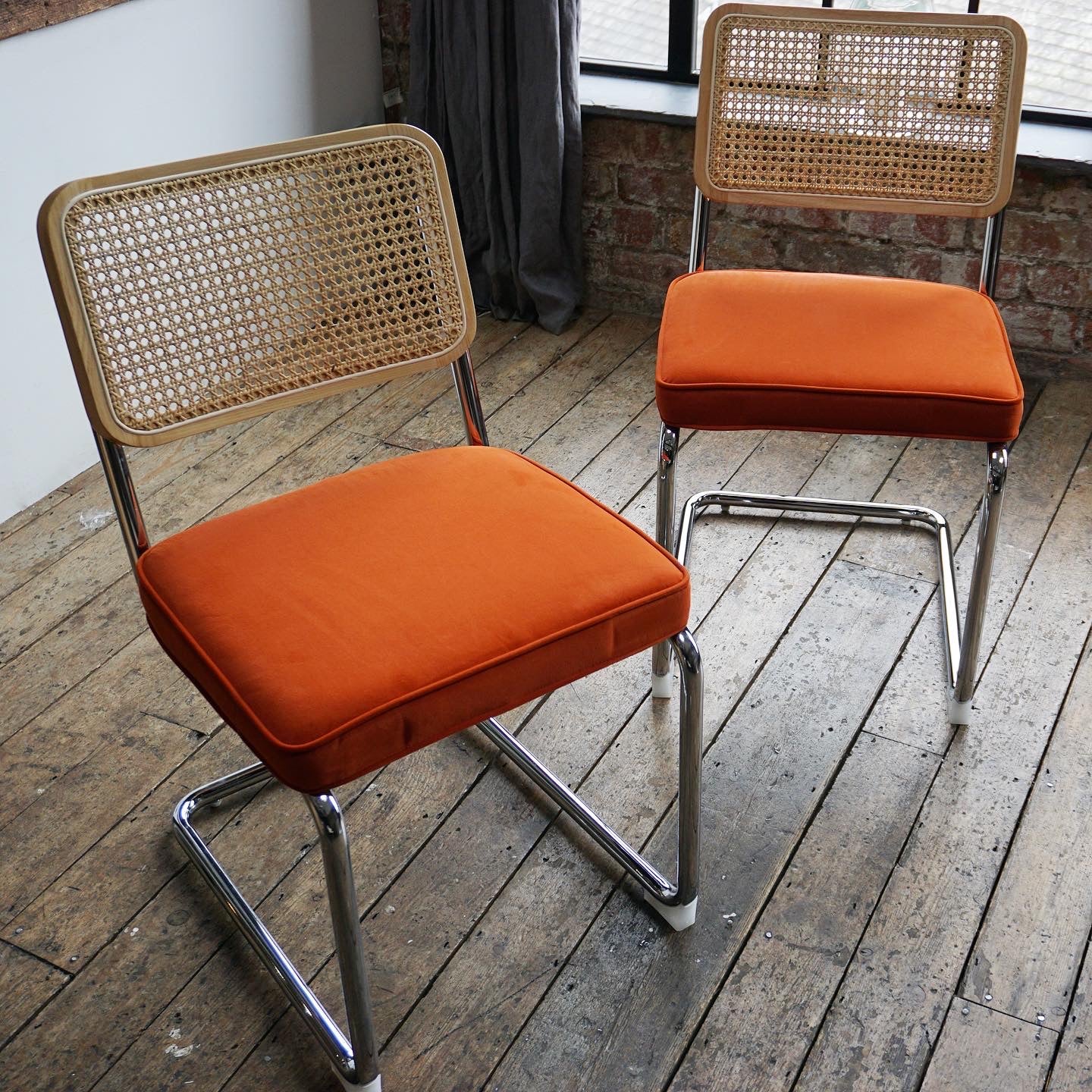 Brooklyn Rattan Chair Burnt Orange (2pk)