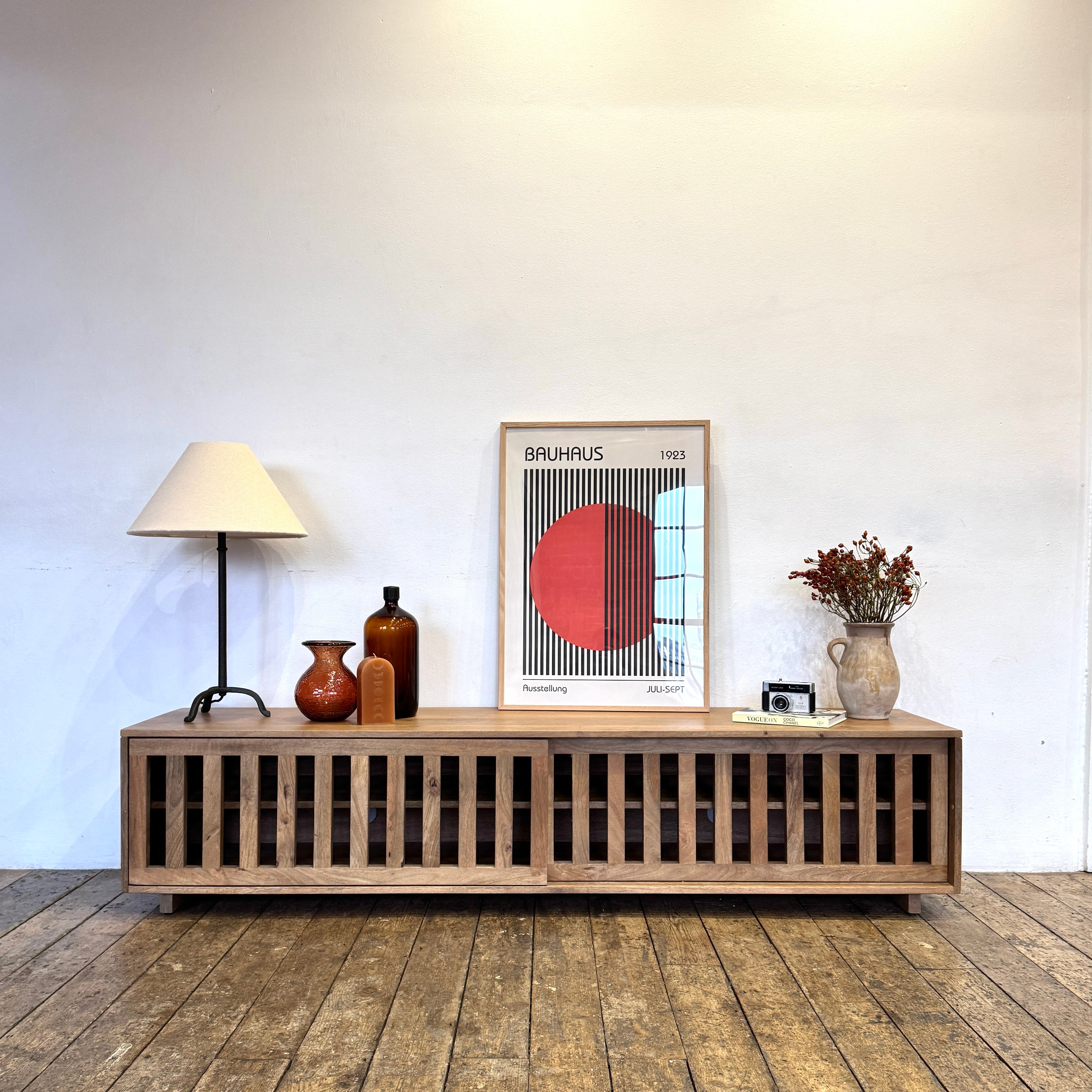 Caleb Solid Mango Wood TV Stand in Light Brown (4 Sizes)