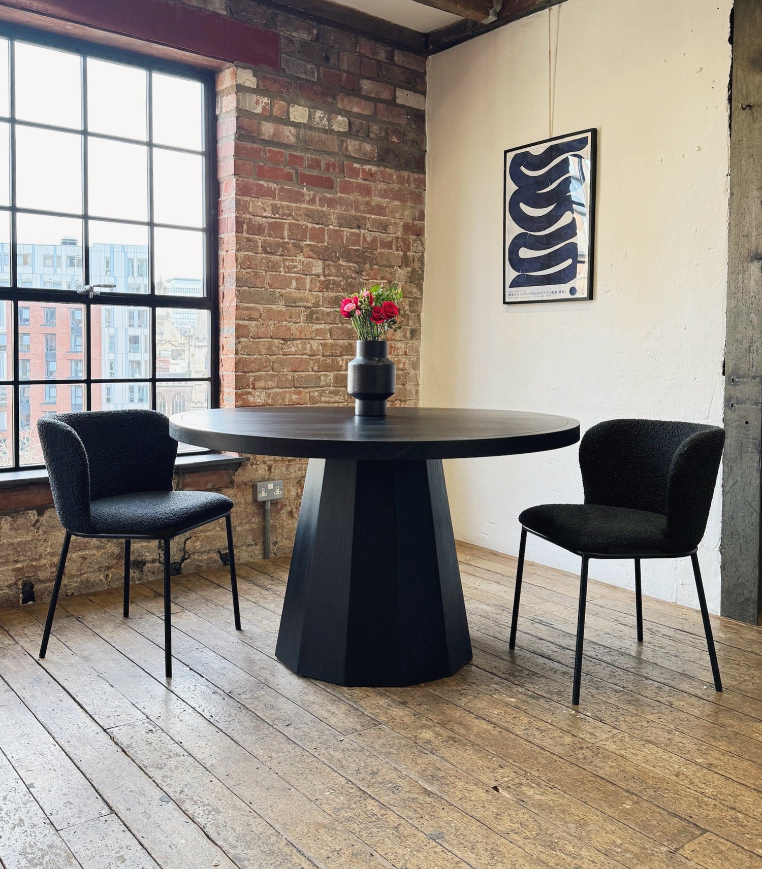 Circle black clearance dining table