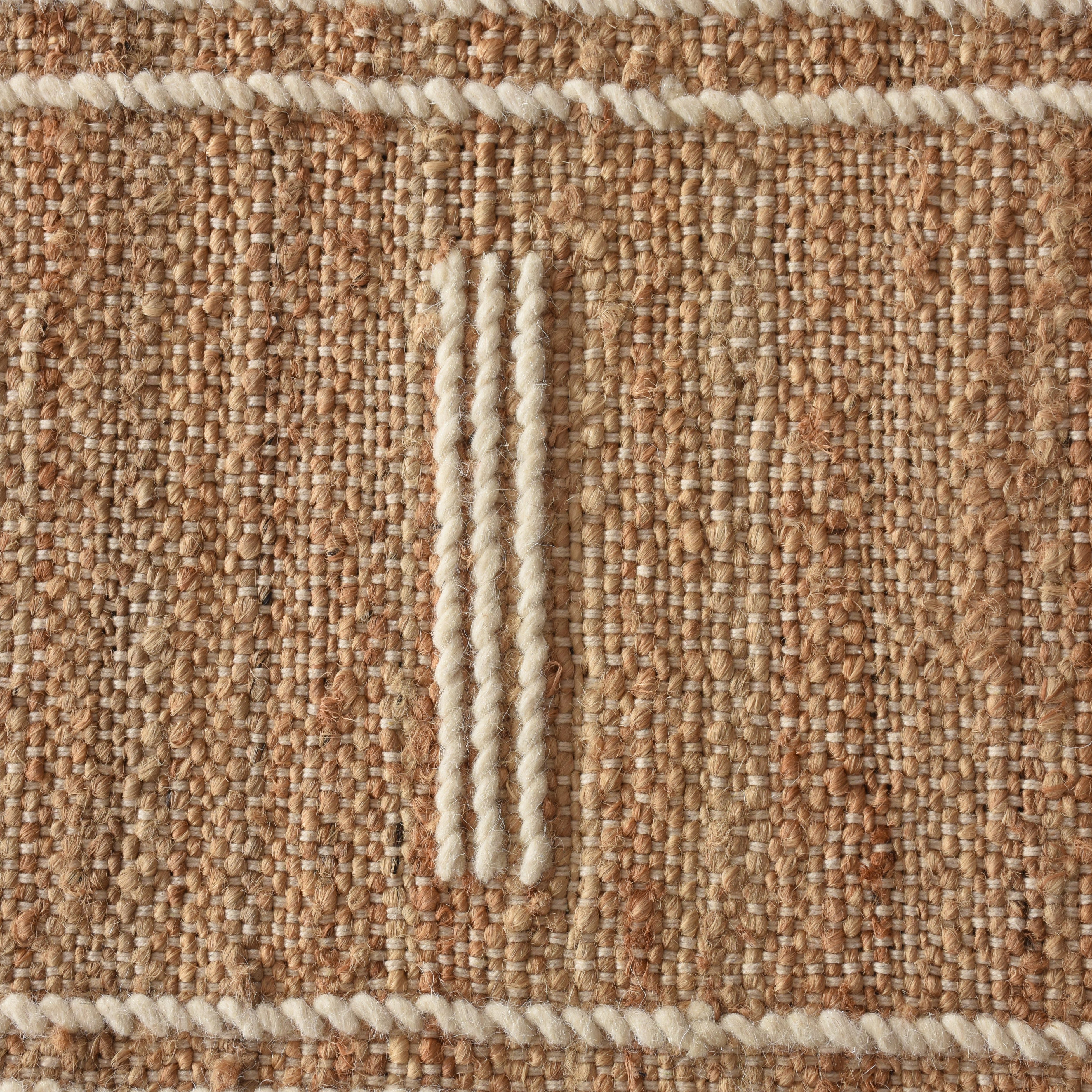 Callahano Handwoven Flat Weave Jute & Wool Rug in Natural & Ivory (2 Sizes)