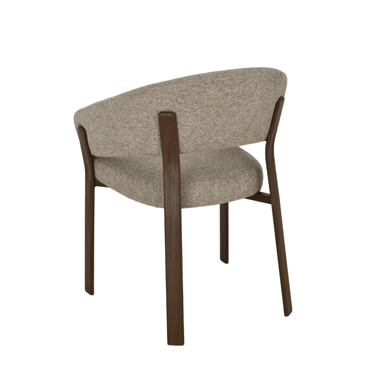 Lena Dining Chair in Stone with a Walnut Frame (2pk)