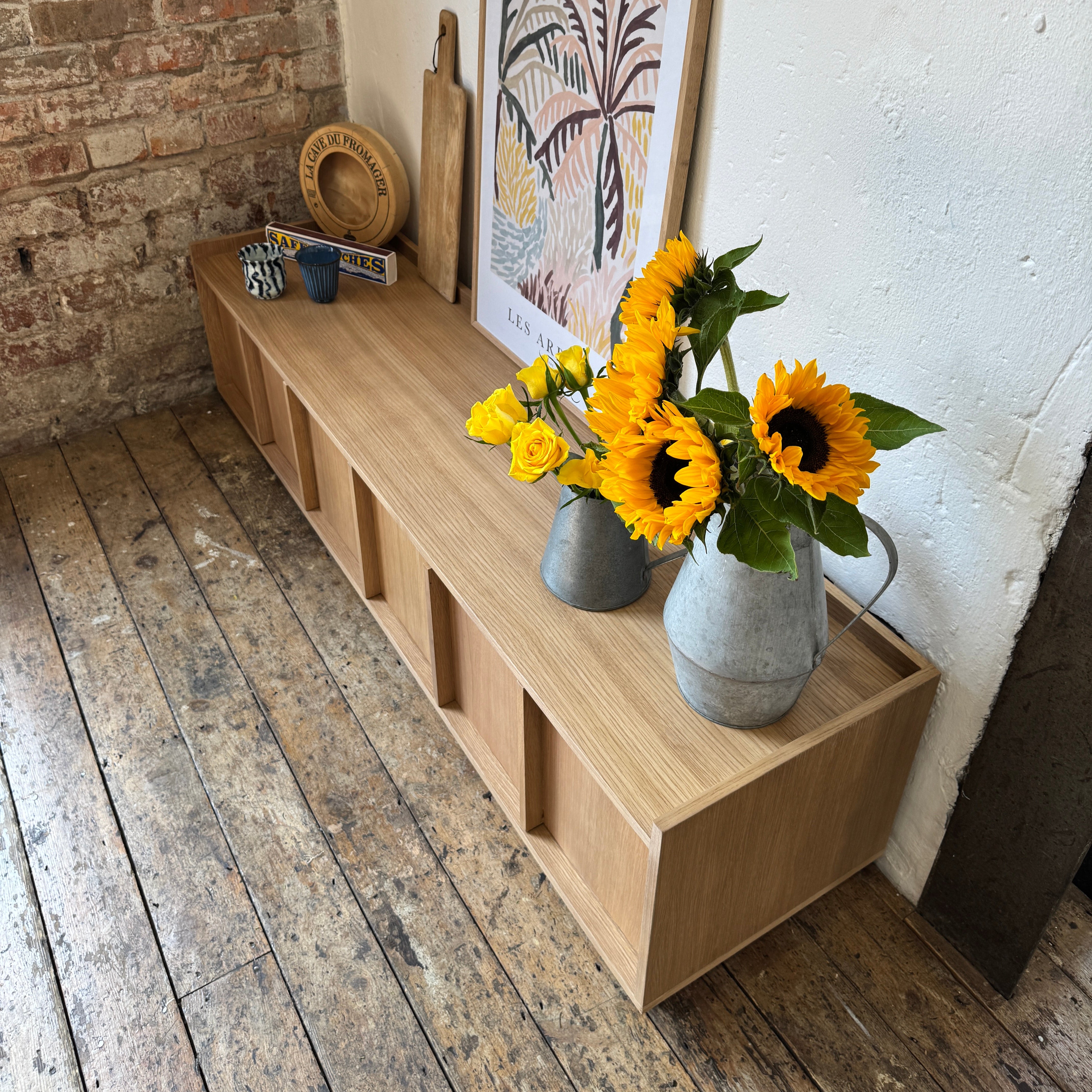 Kyoto Medium 3 Door TV Stand in Natural Smoked Oak (160cm)