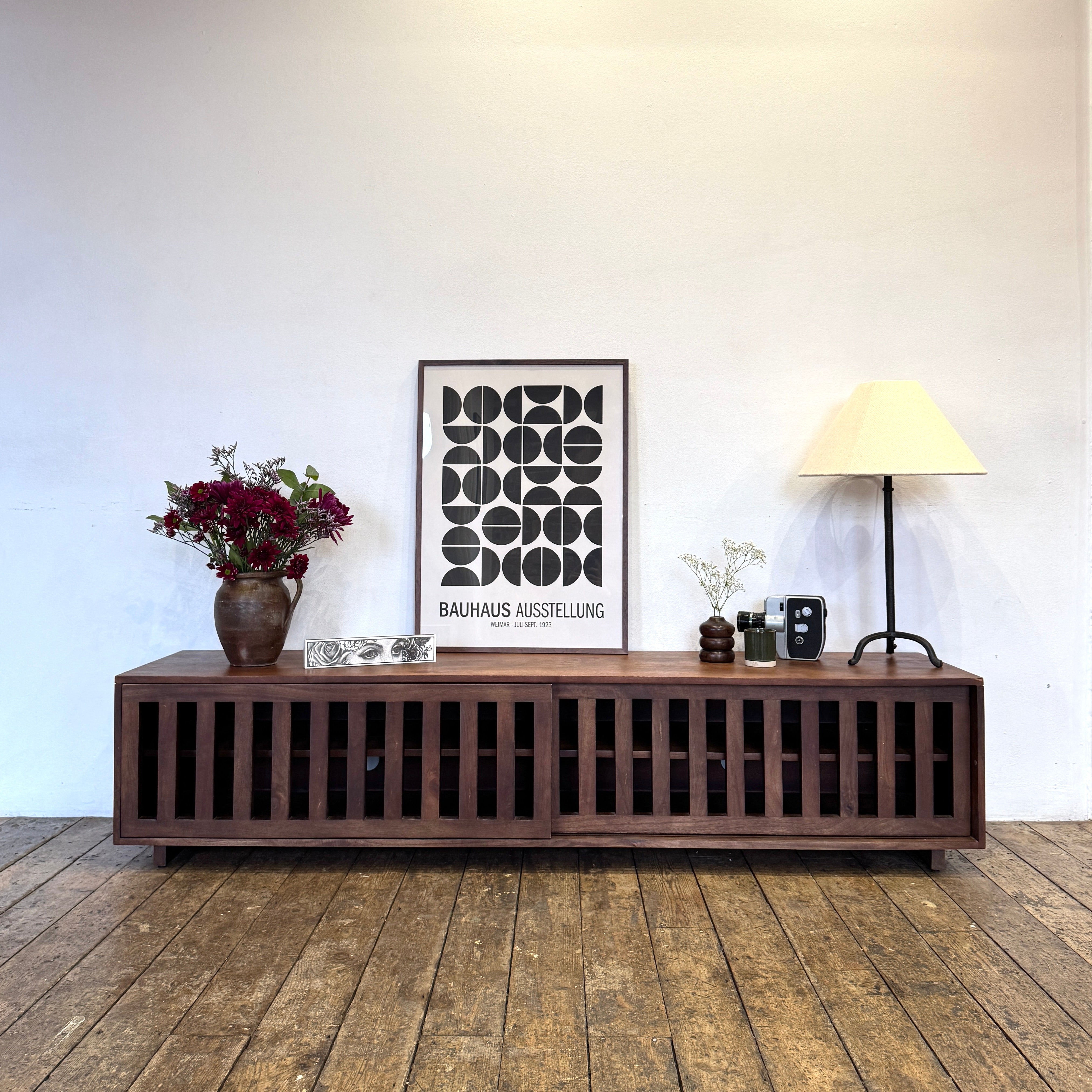 Caleb Solid Mango Wood TV Stand in Dark Brown (4 Sizes)