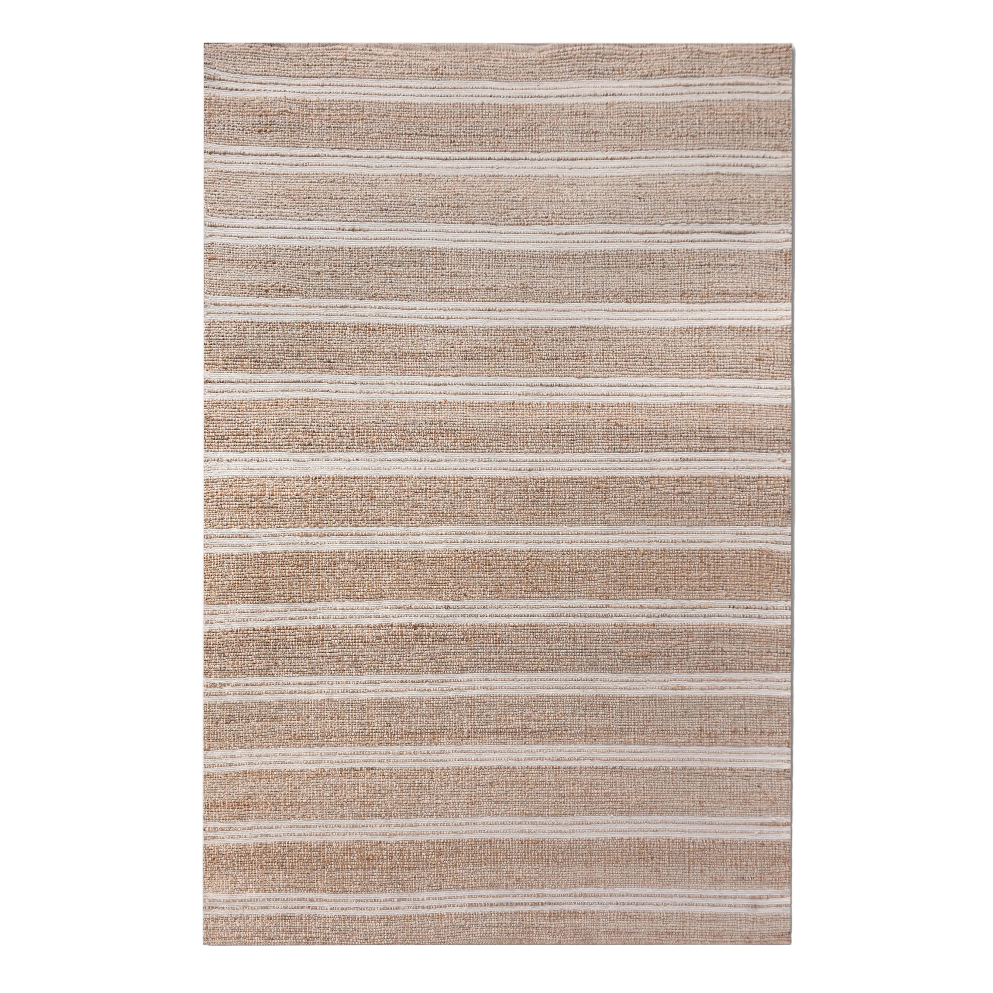 Daito Handwoven Flat Weave Jute & Cotton Rug in Natural & Ivory (2 Sizes)